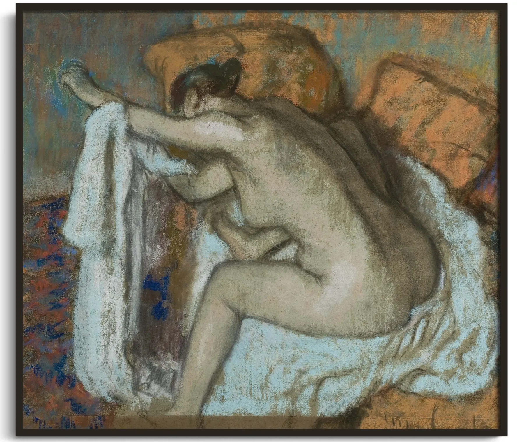 Galerie Mont After the bath, Woman drying herself - Edgar Degas^ Degas