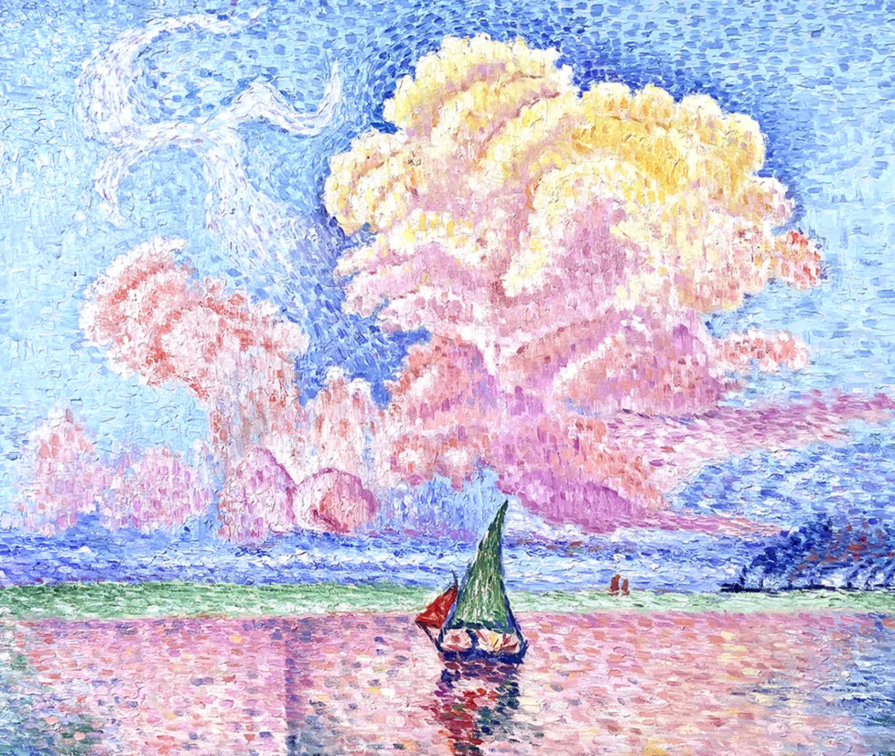 Galerie Mont Antibes, the Pink Cloud - Paul Signac^ Signac