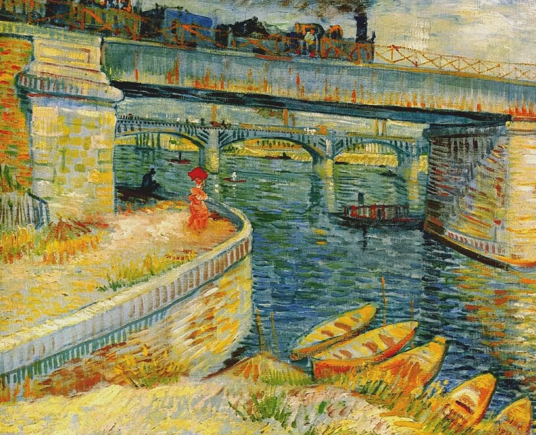 Galerie Mont Bridges across the Seine at Asnieres - Vincent van Gogh^ Van Gogh
