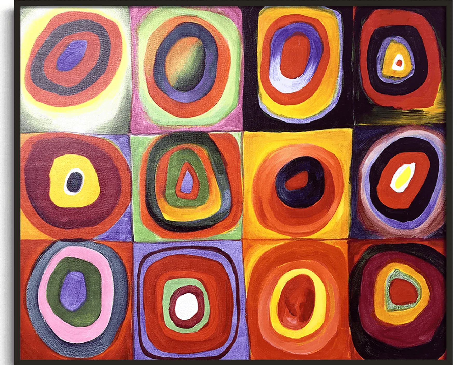 Galerie Mont Color Study, Squares with Concentric Circles - Vassily Kandinsky^ Kandinsky