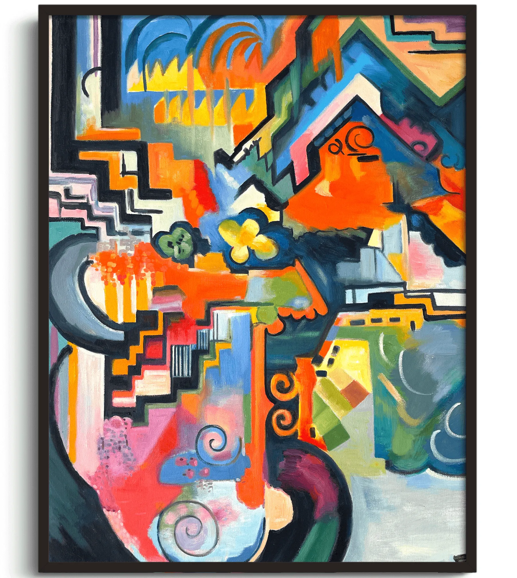 Galerie Mont Colored composition Tribute to Bach - August Macke^ Macke