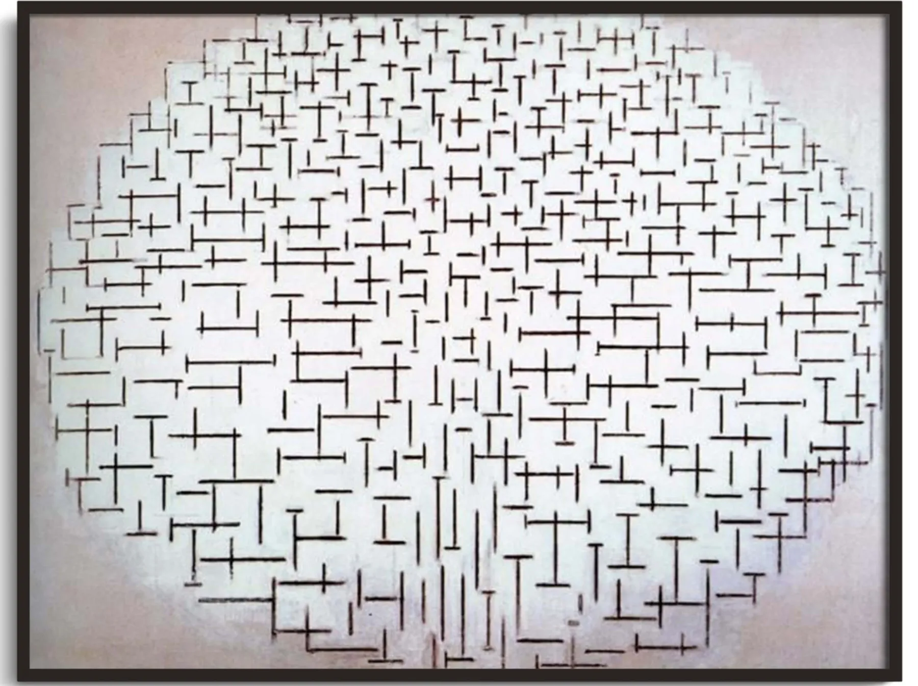 Galerie Mont Composition 10 in black and white - Piet Mondrian^ Mondrian