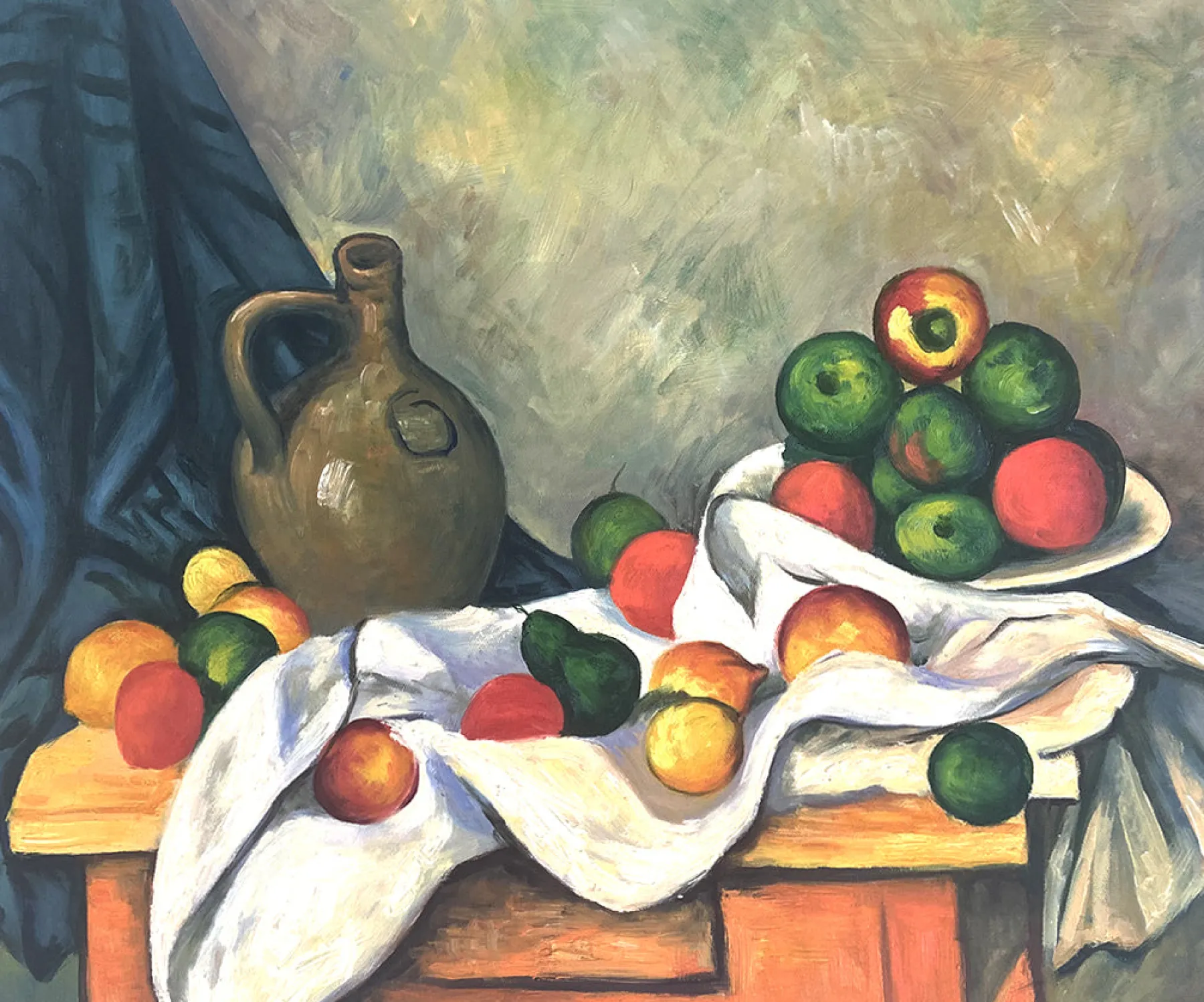 Galerie Mont Curtain, Jug and Fruit Bowl - Paul Cézanne^ Cézanne