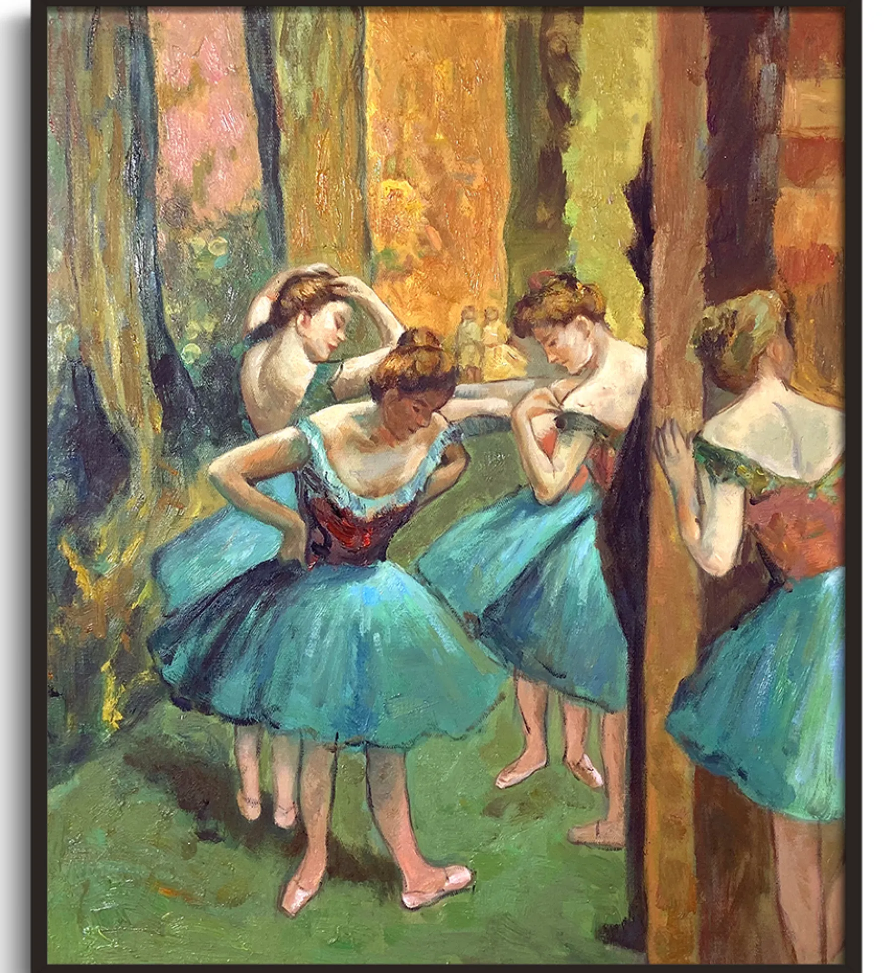 Galerie Mont Dancers in pink and green - Edgar Degas^ Degas