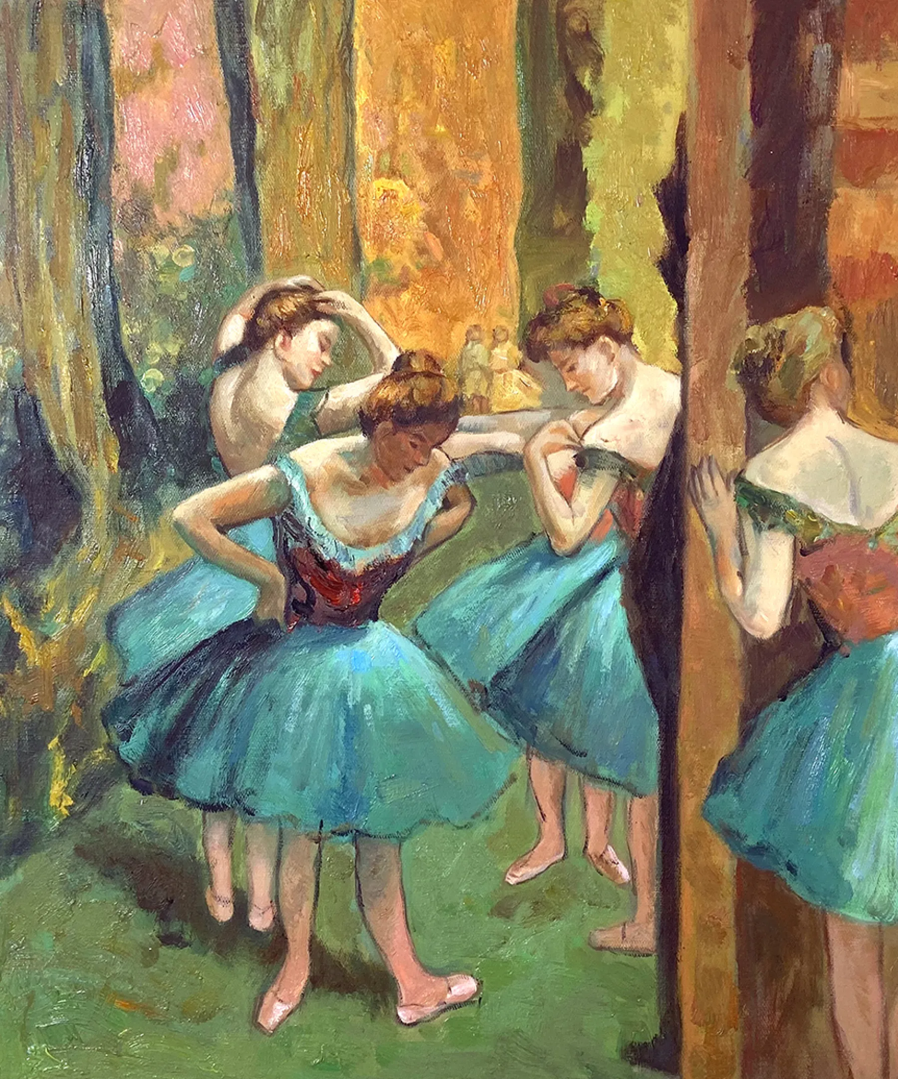 Galerie Mont Dancers in pink and green - Edgar Degas^ Degas
