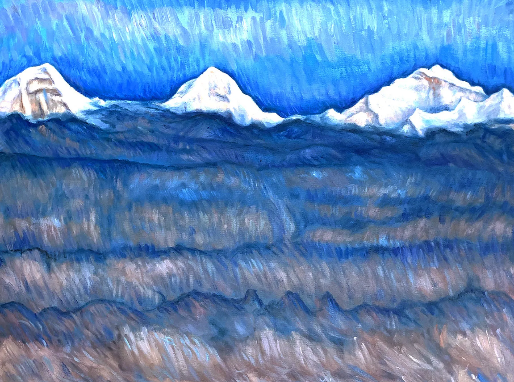 Galerie Mont Eiger, Mönch and Jungfrau above the sea of fog - Ferdinand Hodler^ Hodler