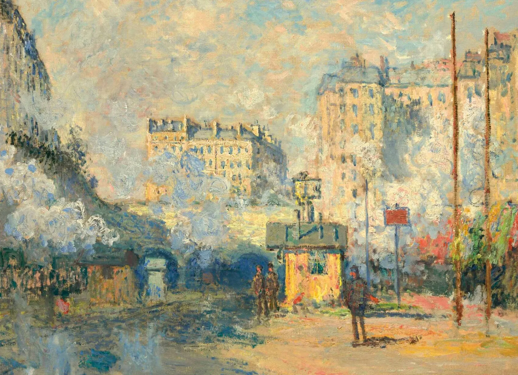 Galerie Mont Exterior of Saint-Lazare station, Sun Effect - Claude Monet^ Monet