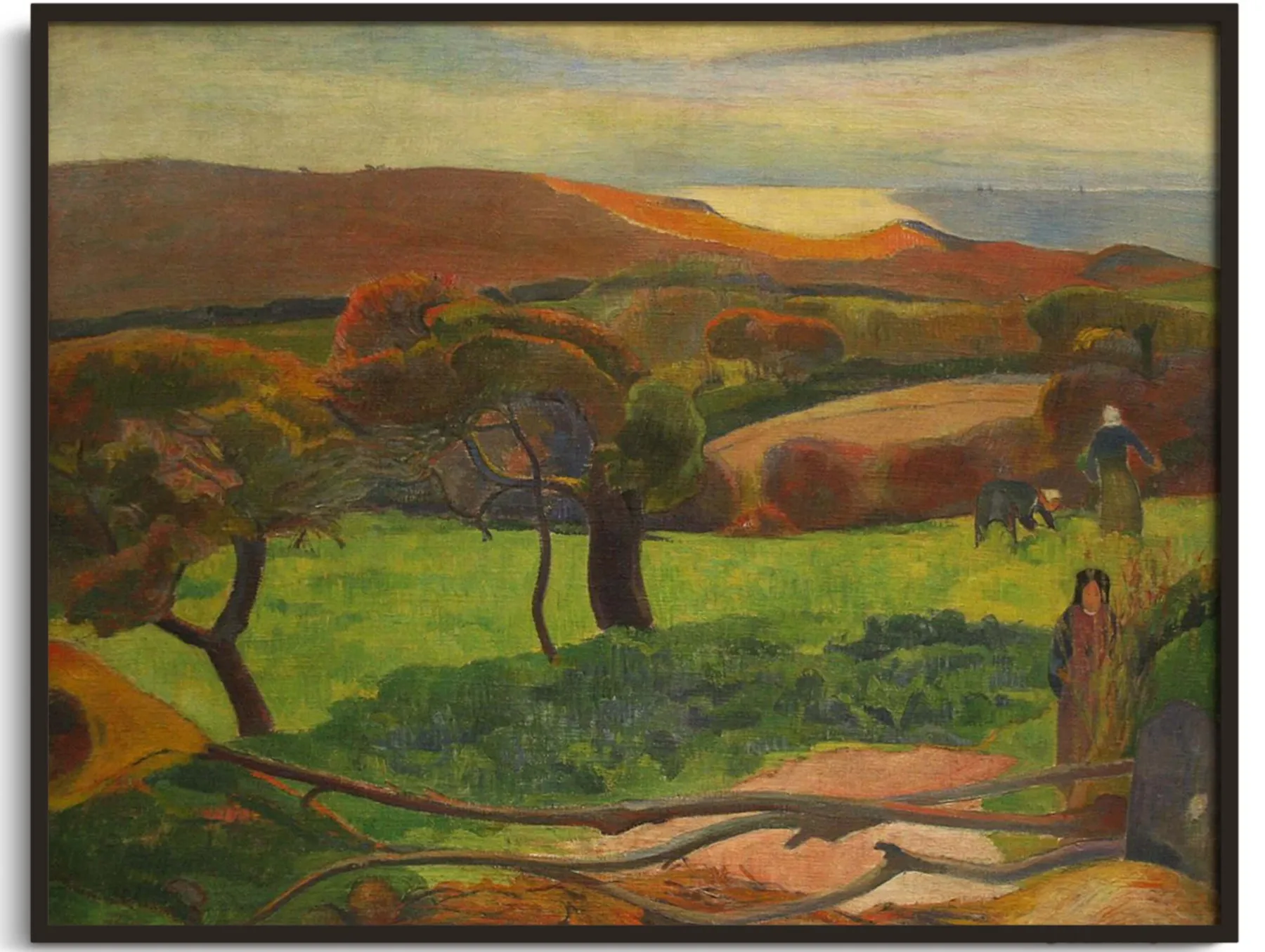Galerie Mont Fields by the sea - Paul Gauguin^ Gauguin