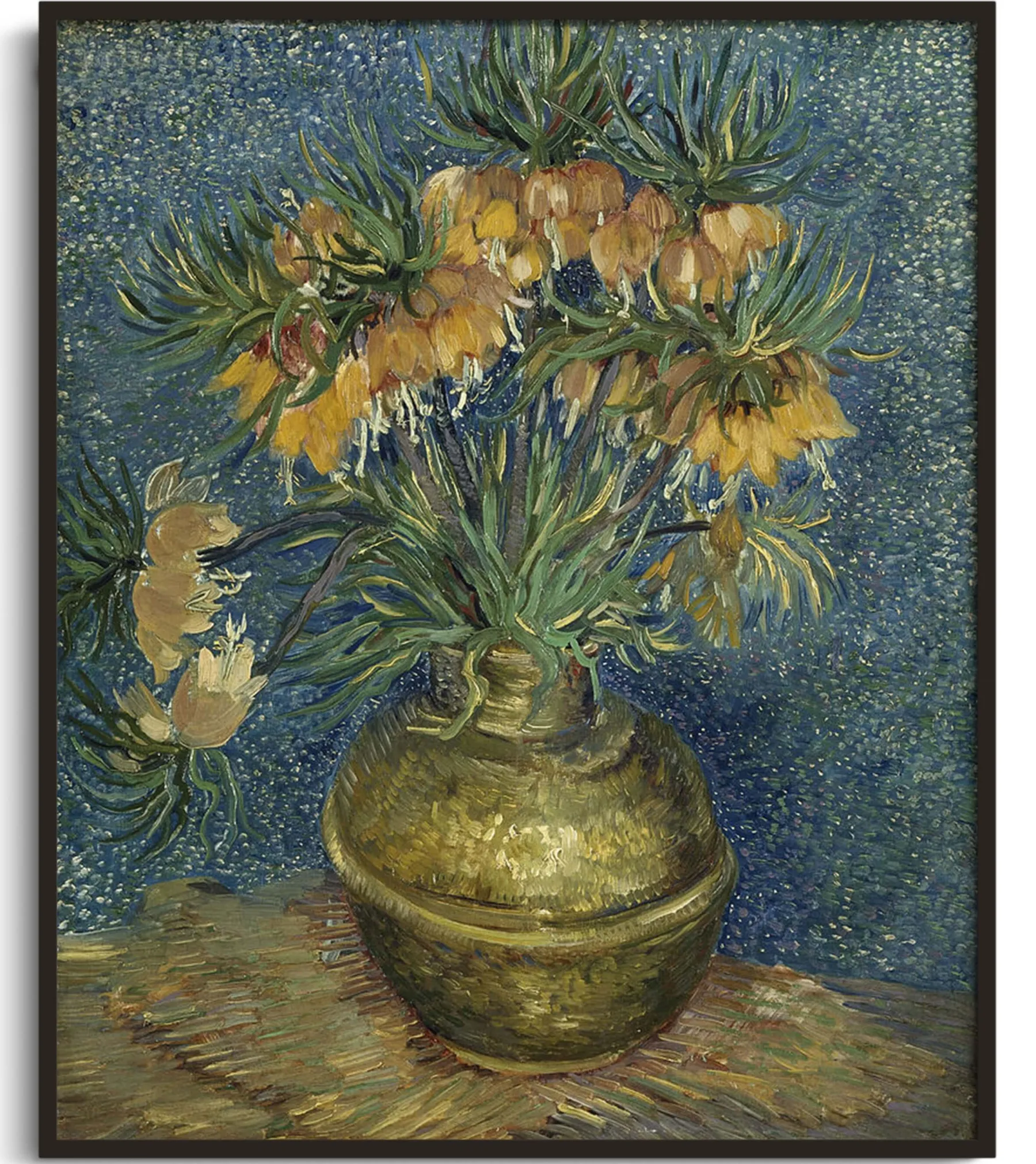 Galerie Mont Imperial Fritillaries in a Copper Vase - Vincent Van Gogh^ Van Gogh