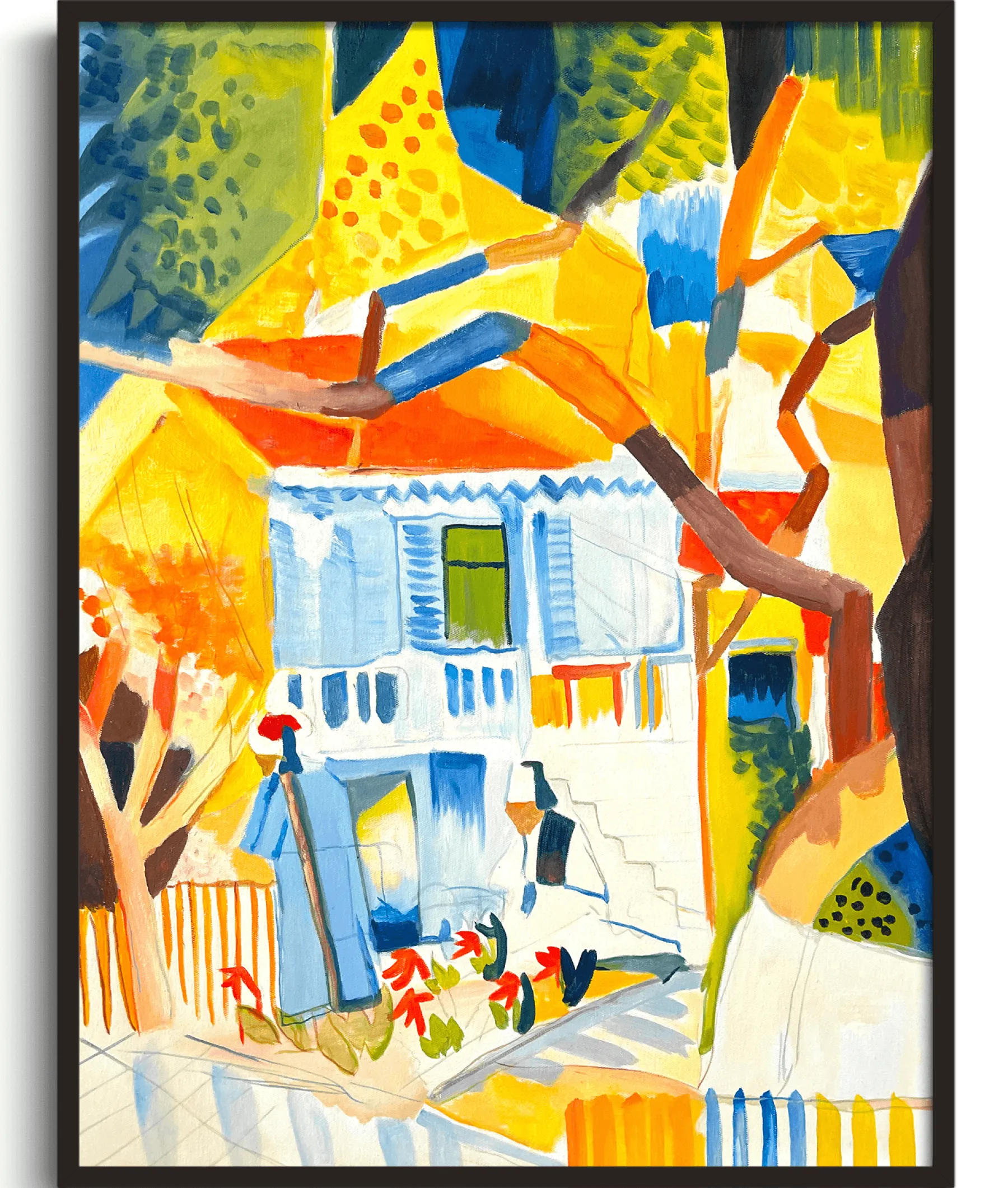 Galerie Mont Inner courtyard of house in St. Germain - August Macke^ Macke