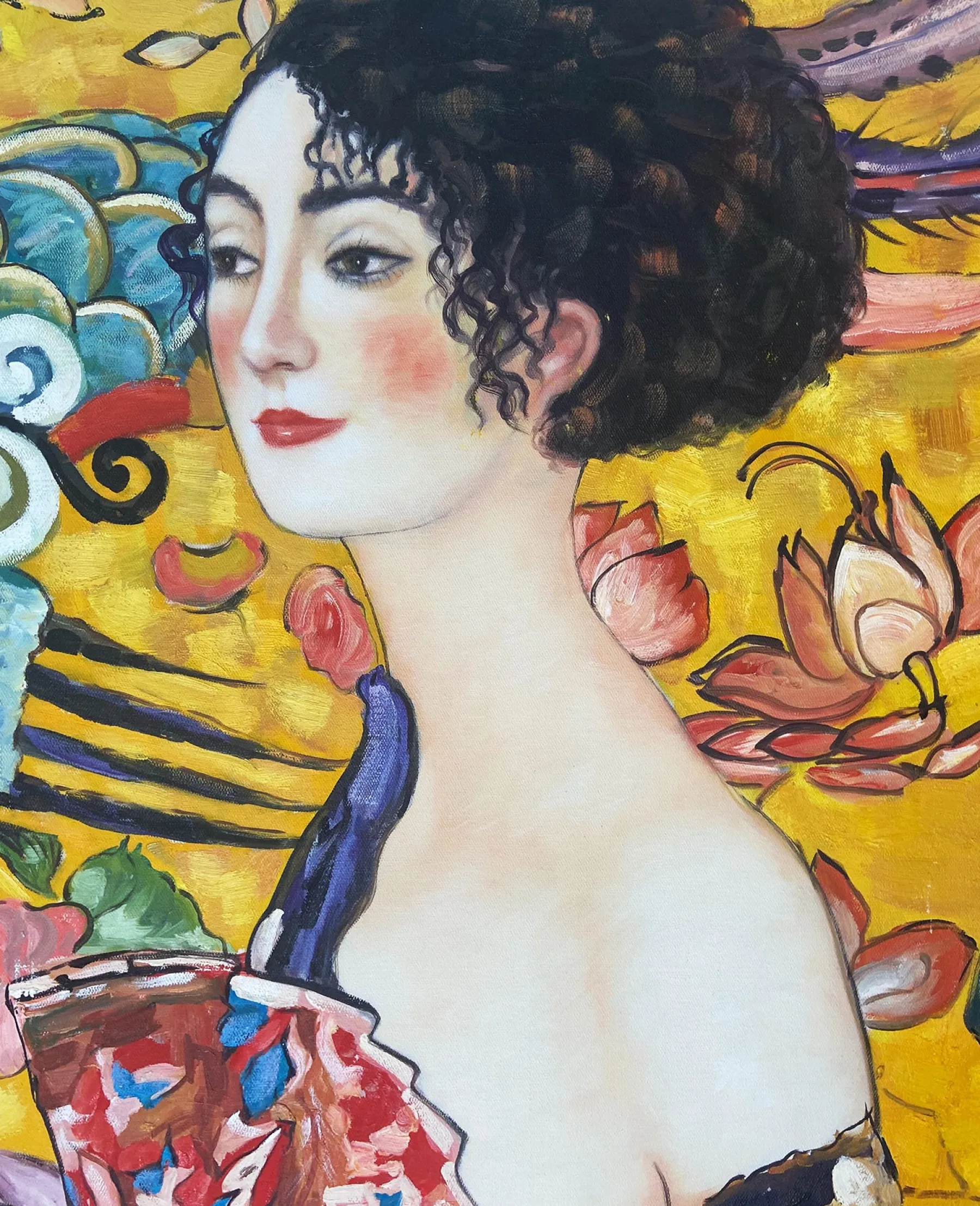 lady_with_fan__gustav_klimt_3.webp Galerie Mont Lady with Fan - Gustav Klimt^ Klimt