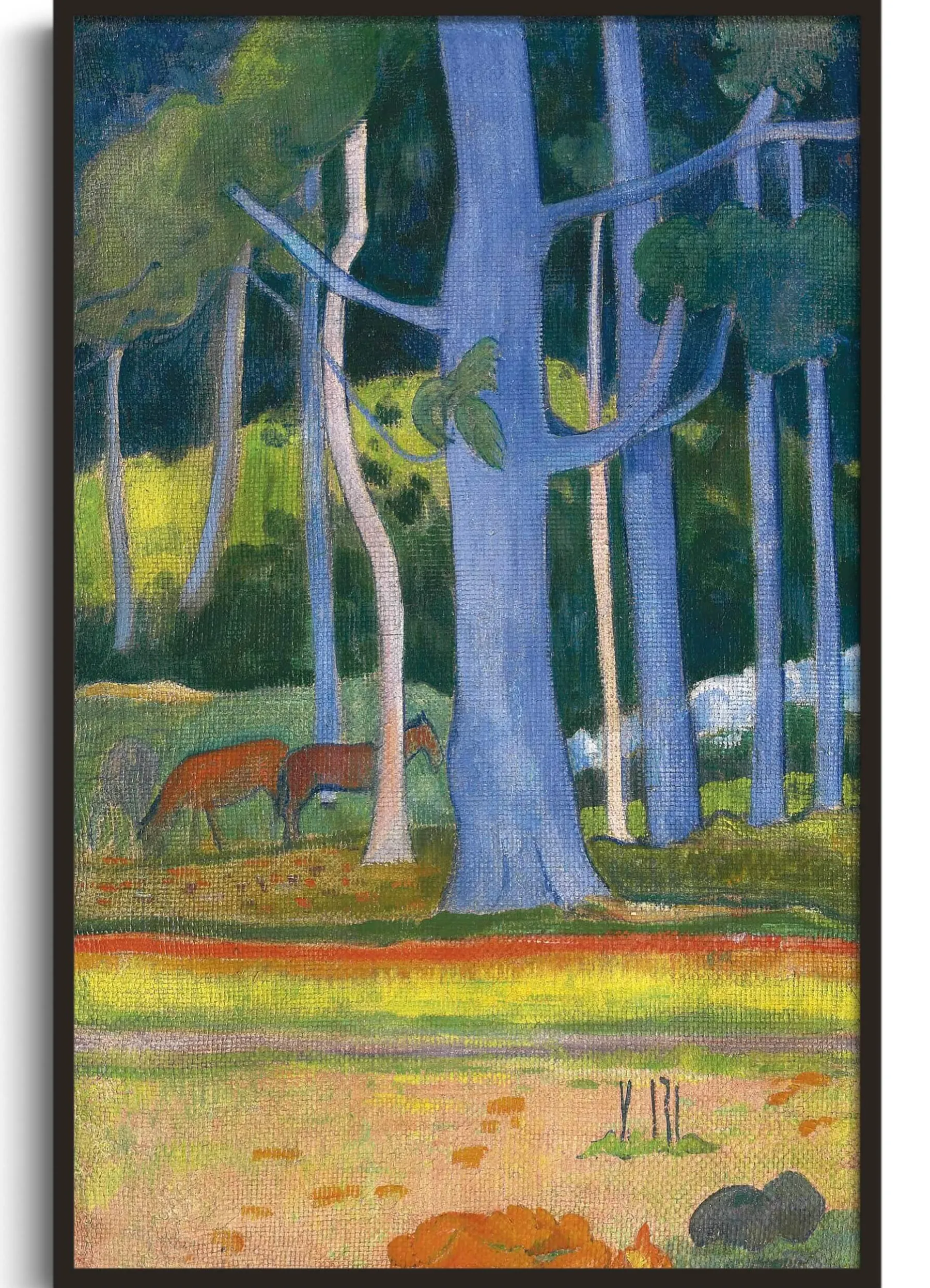 Galerie Mont Landscape with blue trunks - Paul Gauguin^ Gauguin