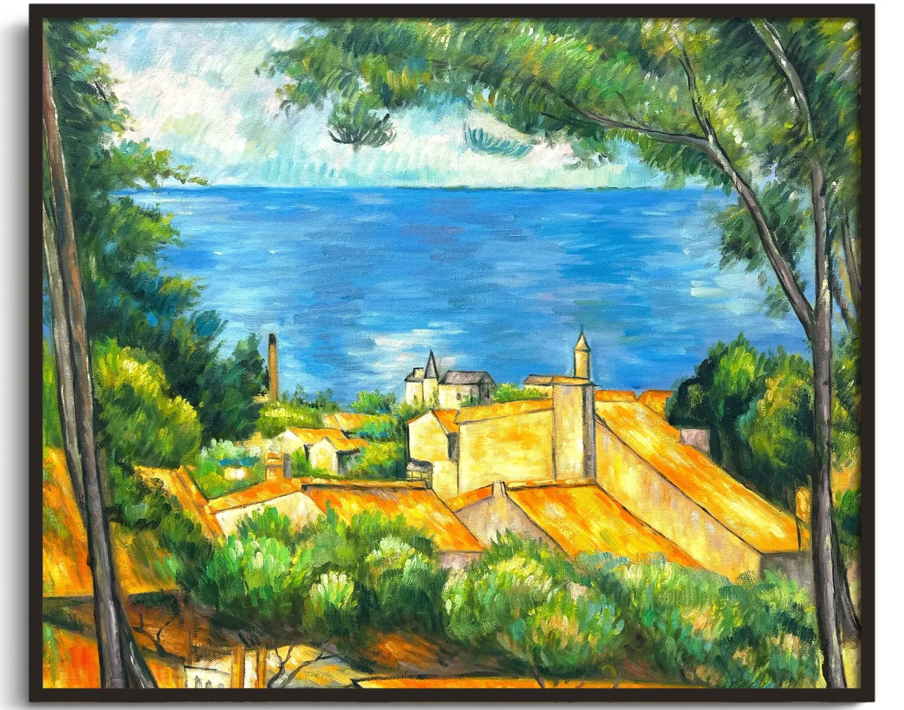 Galerie Mont L'Estaque with red roofs – Paul Cézanne^ Cézanne