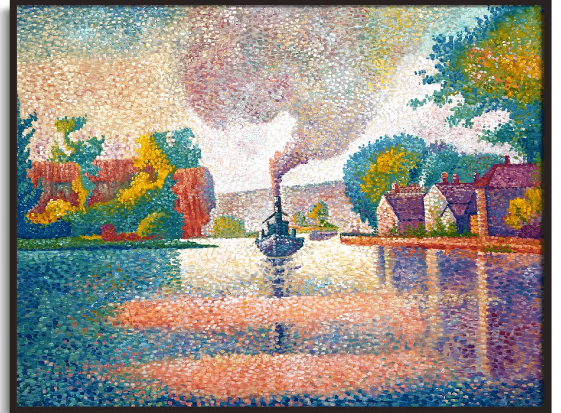 Galerie Mont L'Hirondelle Steamer on the Seine - Paul Signac^ Signac