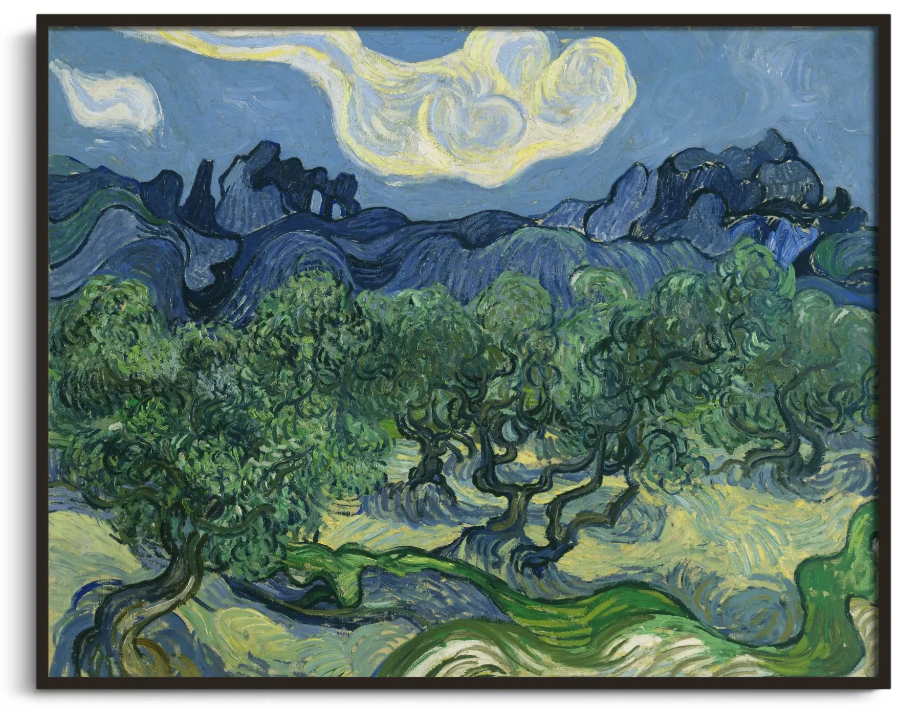 Galerie Mont Olive trees with the Alpilles in the background - Vincent Van Gogh^ Van Gogh