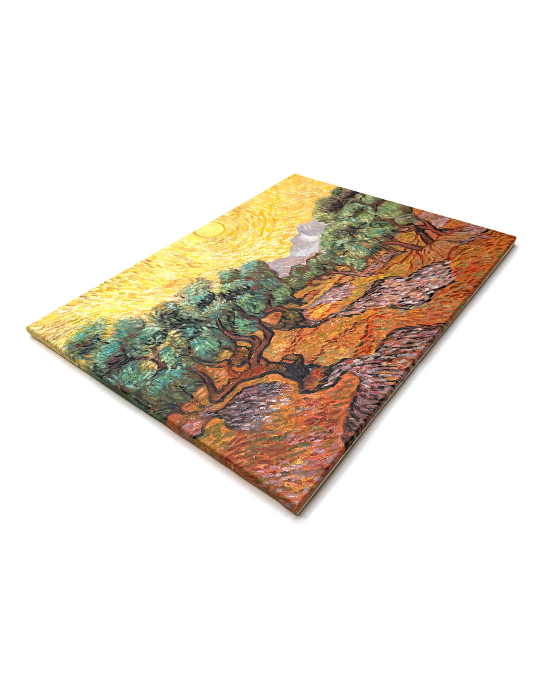 Galerie Mont Olive Trees with Yellow Sky and Sun - Vincent Van Gogh^ Van Gogh