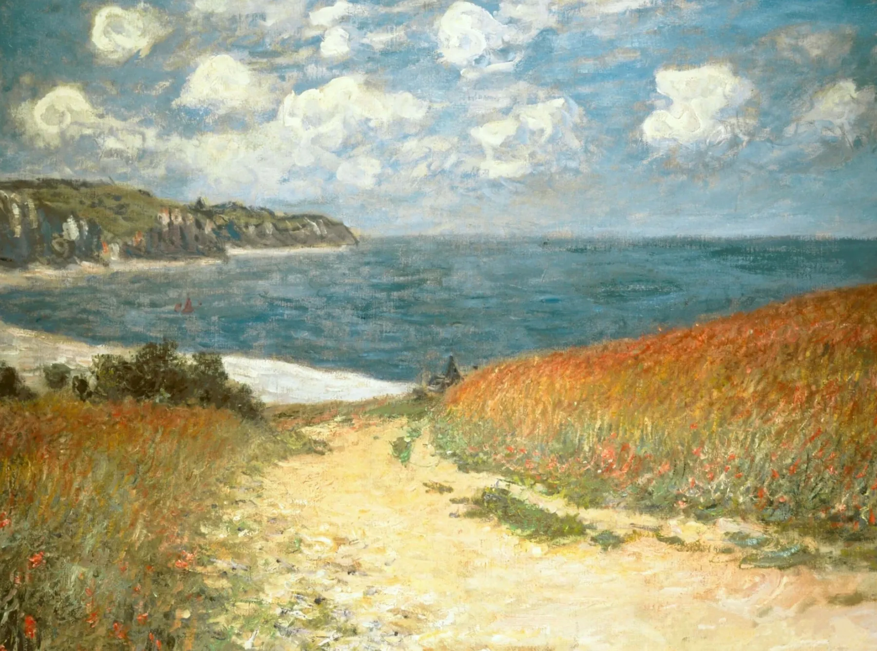 Galerie Mont Path in the wheat fields at Pourville - Claude Monet^ Monet
