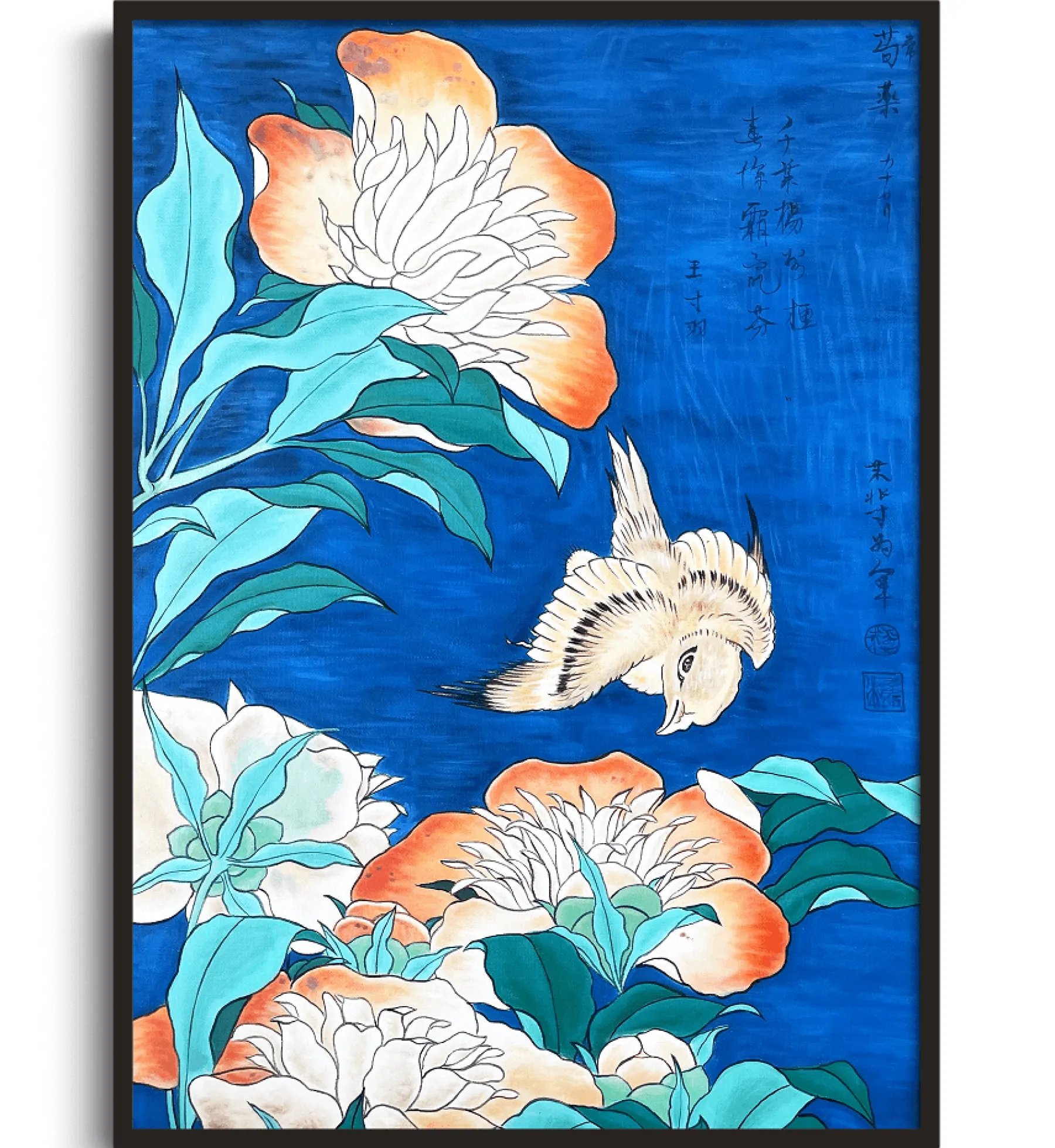 Galerie Mont Peonies and Canary - Hokusai^ Hokusai