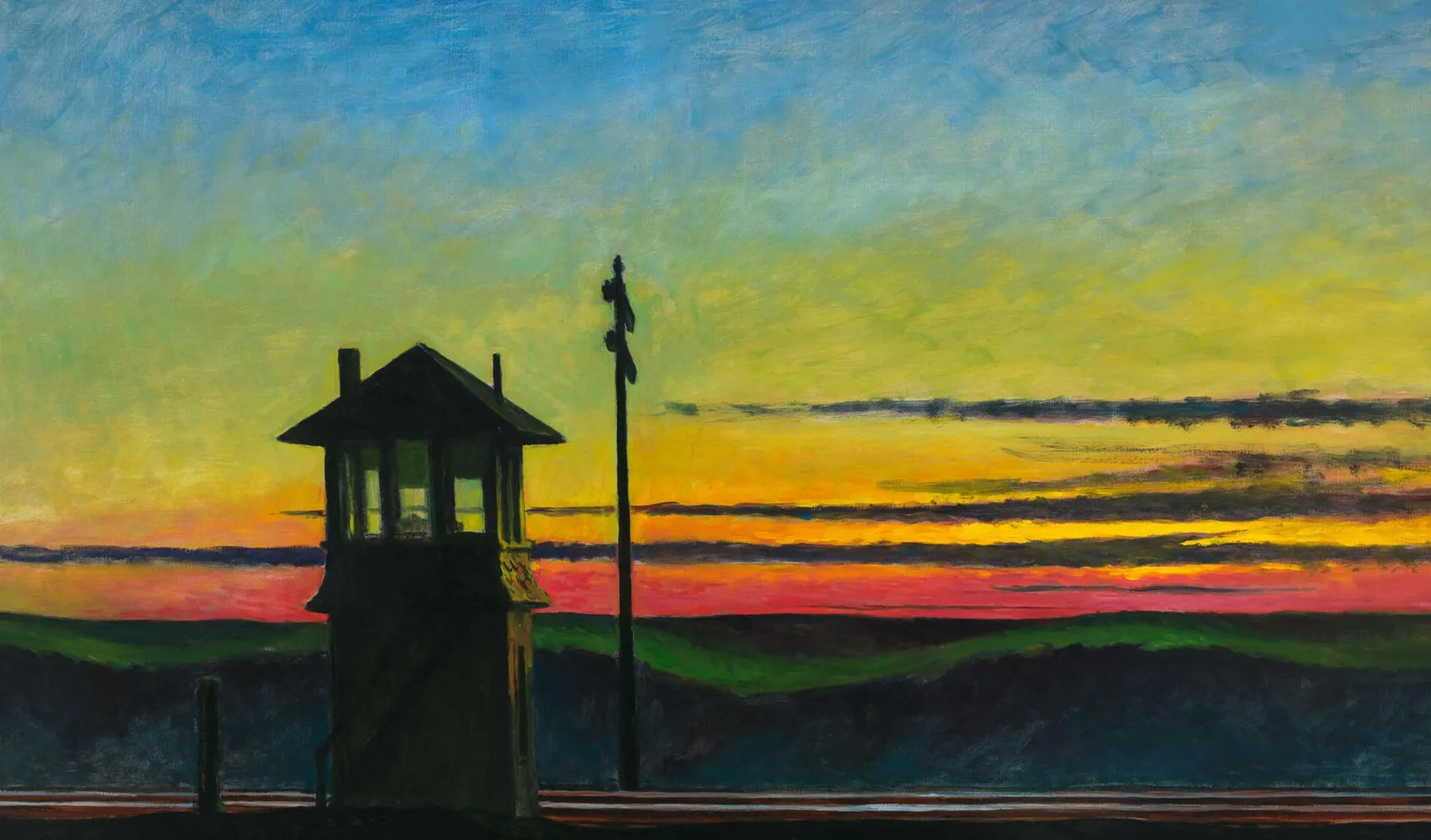 railroad_sunset__edward_hopper_2.webp Galerie Mont Railroad Sunset - Edward Hopper^ Hopper