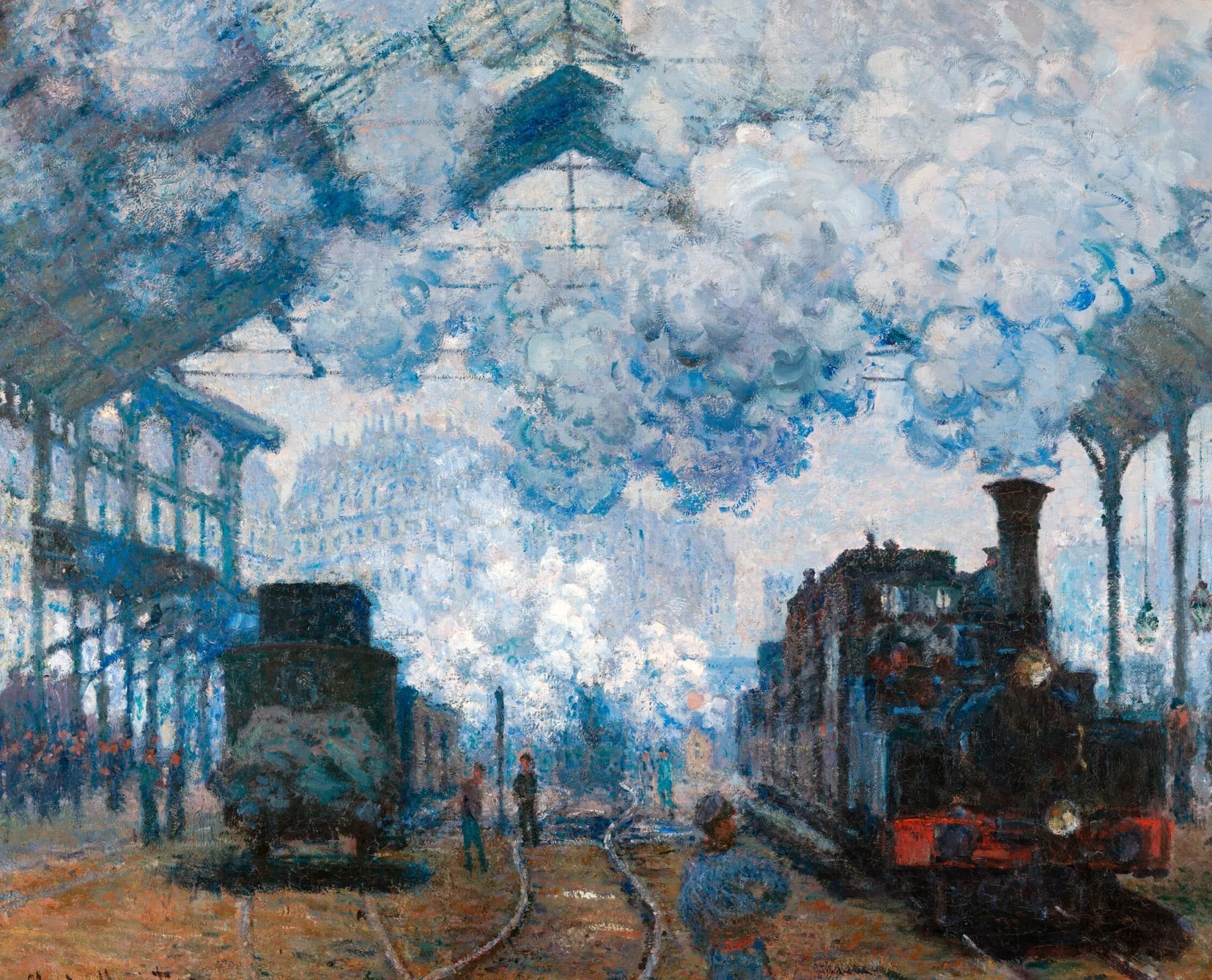Galerie Mont Saint-Lazare station, arrival of a train - Claude Monet^ Monet
