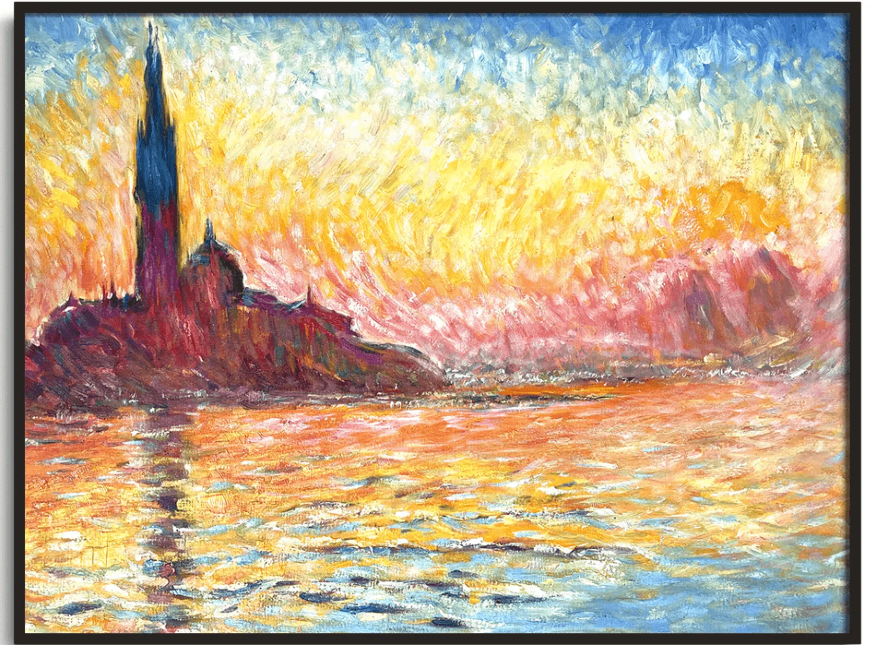 Galerie Mont San Giorgio Maggiore at Dusk - Claude Monet^ Monet