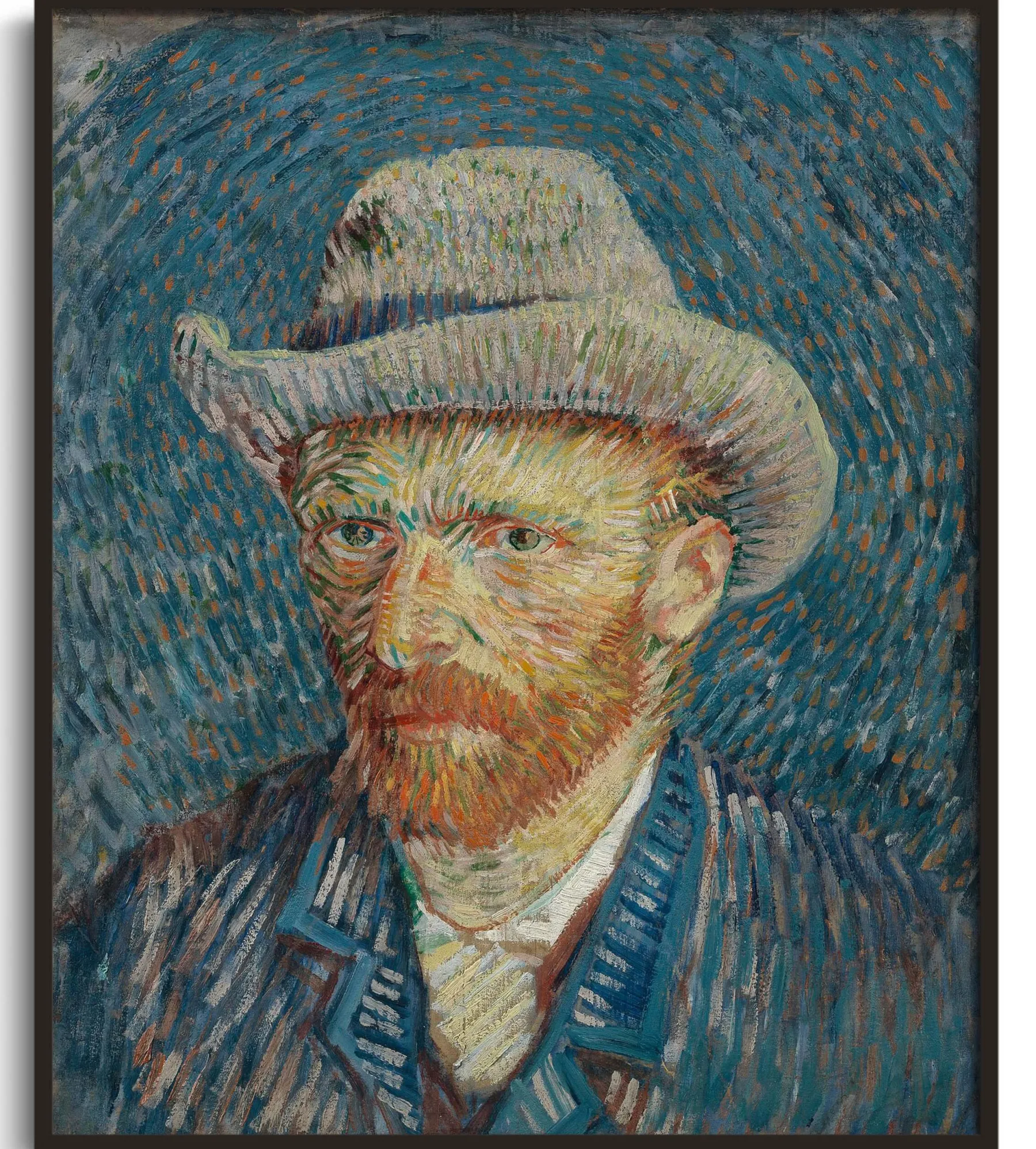 Galerie Mont Self-portrait with grey felt hat - Vincent Van Gogh^ Van Gogh