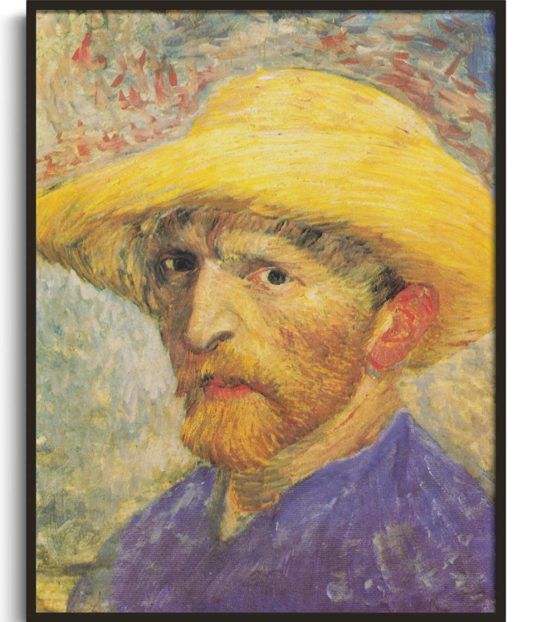 Galerie Mont Self-portrait with straw hat - Vincent Van Gogh^ Van Gogh