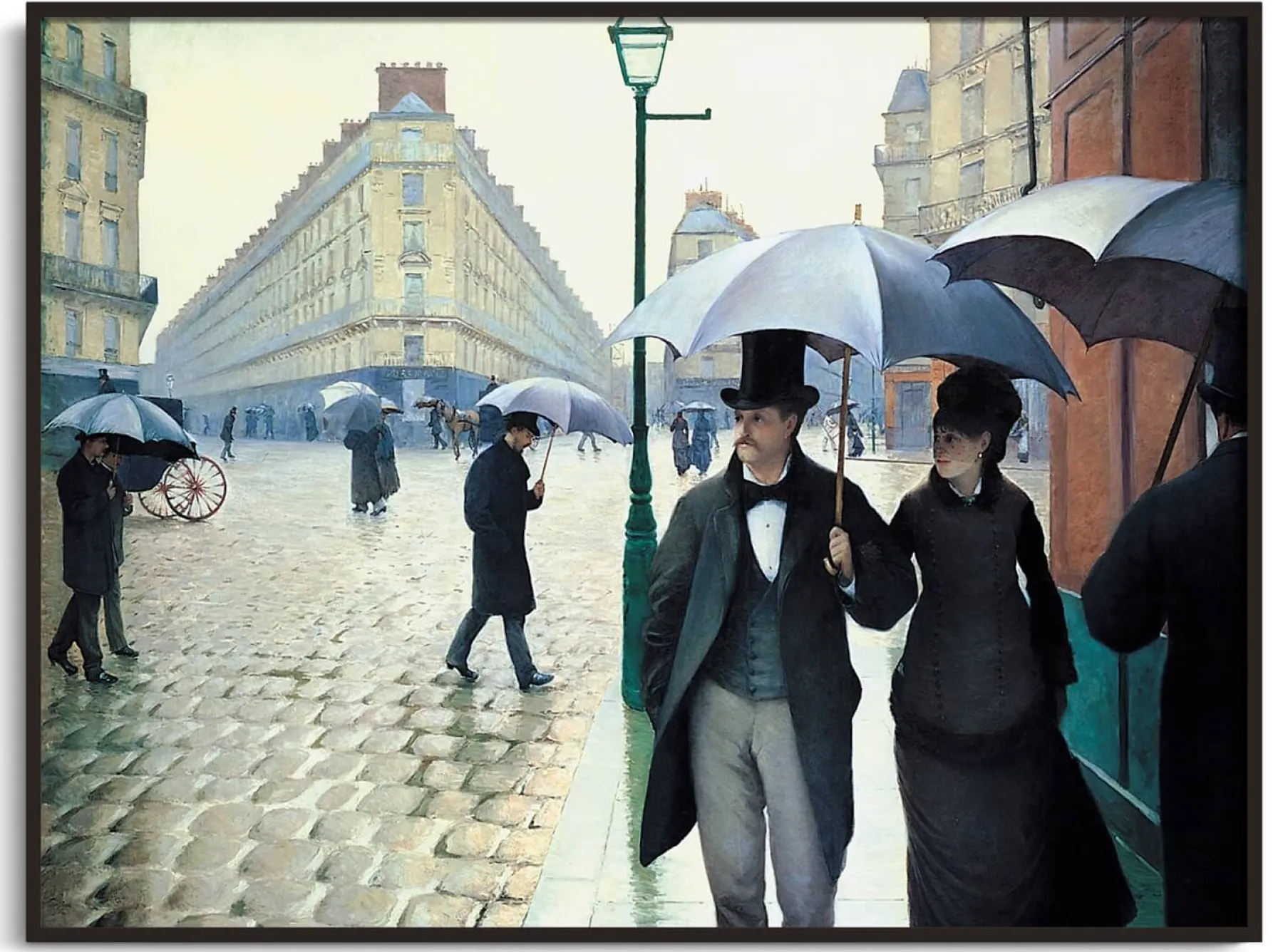 Galerie Mont Street of Paris, rainy day - Gustave Caillebotte^ Caillebotte