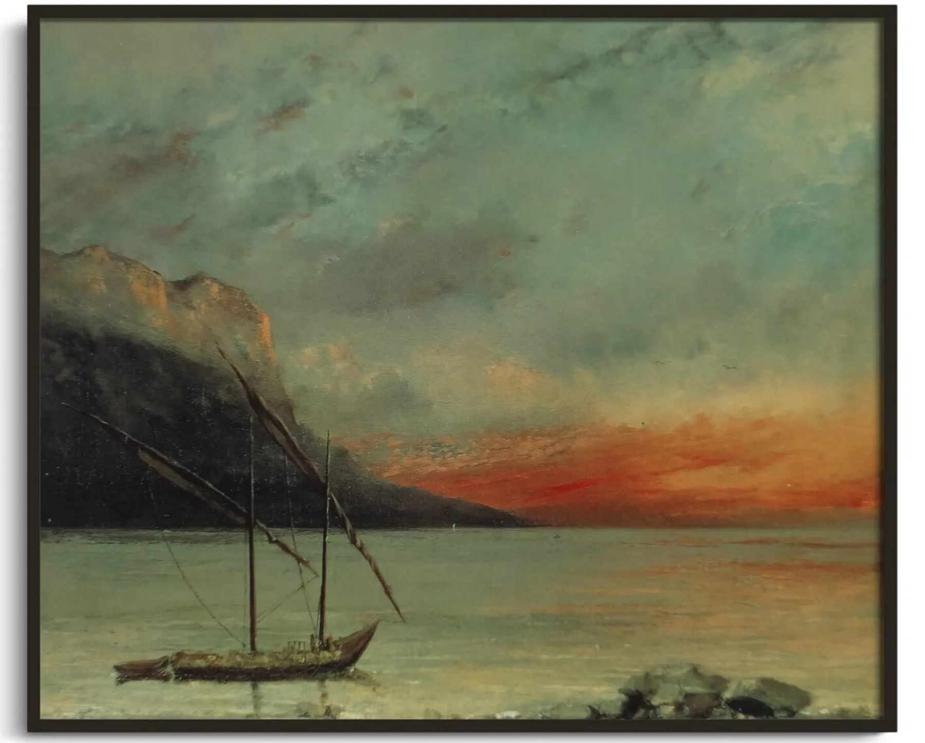 Galerie Mont Sunset on Lake Leman - Gustave Courbet^ Courbet