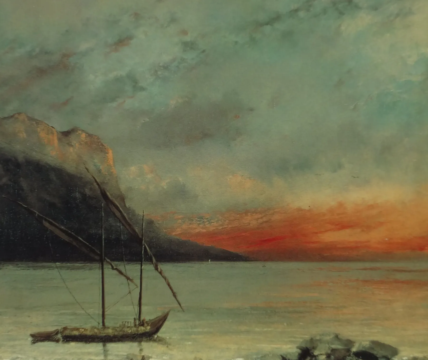 Galerie Mont Sunset on Lake Leman - Gustave Courbet^ Courbet