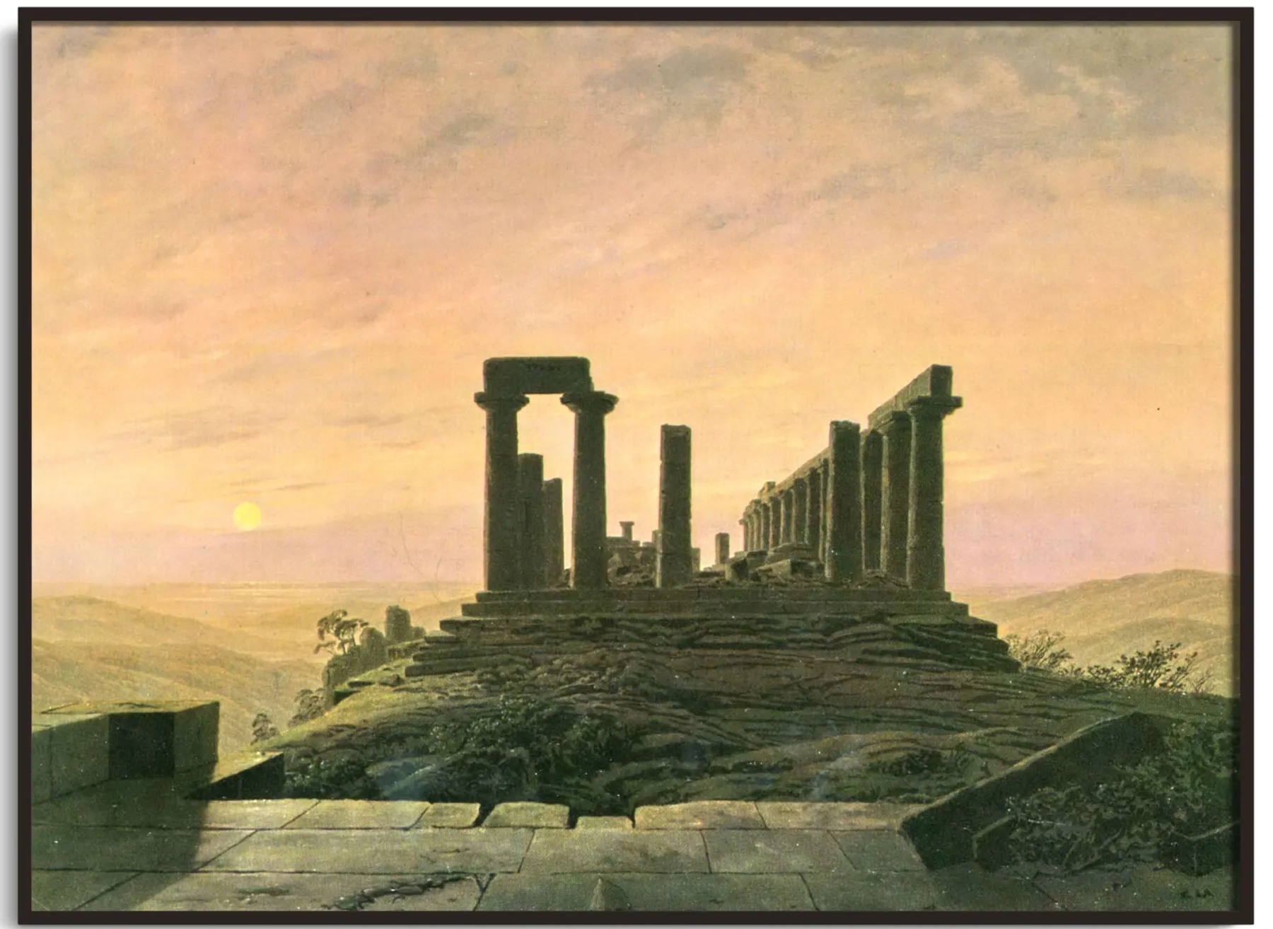 Galerie Mont Temple of Juno in Agrigento - Caspar David Friedrich^ Friedrich