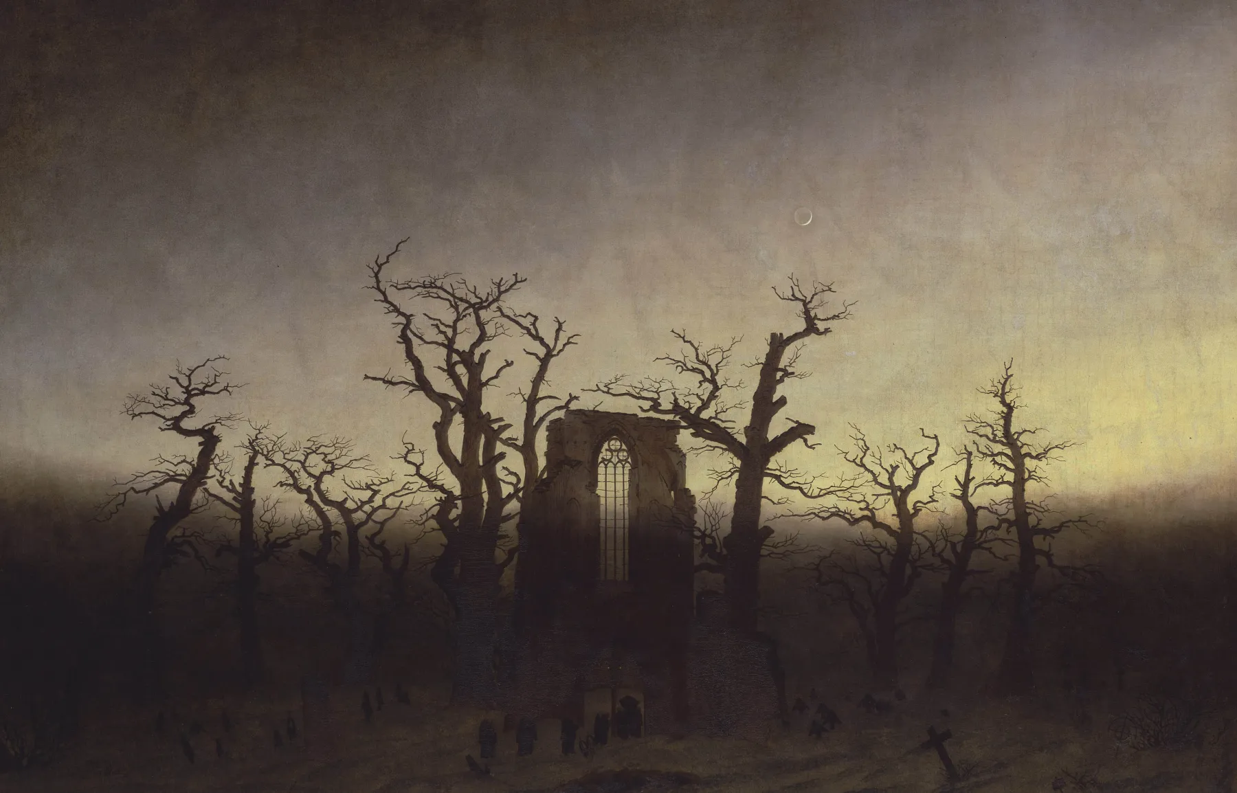Galerie Mont The Abbey in the Oakwood - Caspar David Friedrich^ Friedrich