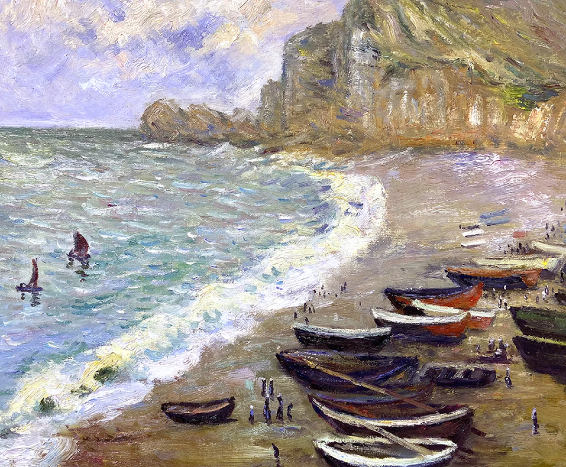 Galerie Mont The Beach at Etretat - Claude Monet^ Monet