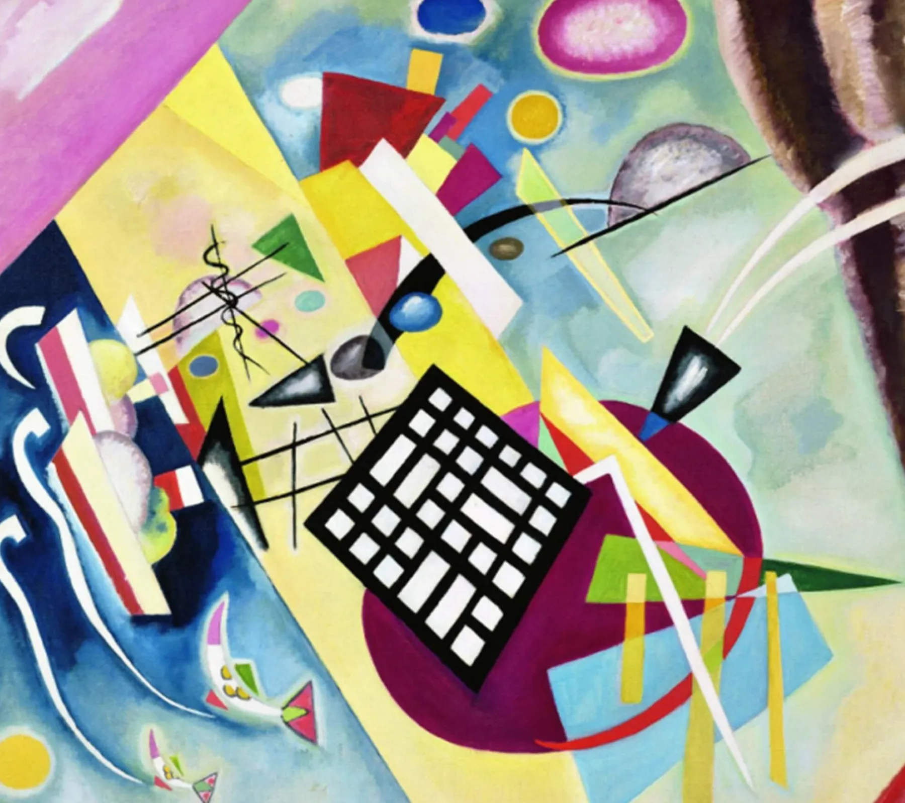 Galerie Mont The black grid - Vassily Kandinsky^ Kandinsky