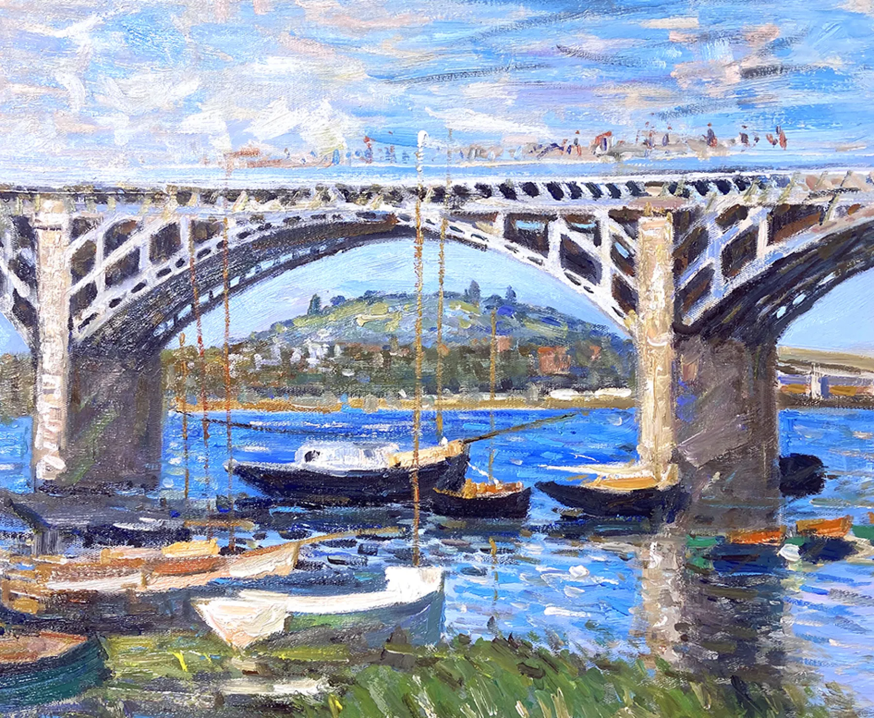 Galerie Mont The Bridge over the Seine - Claude Monet^ Monet