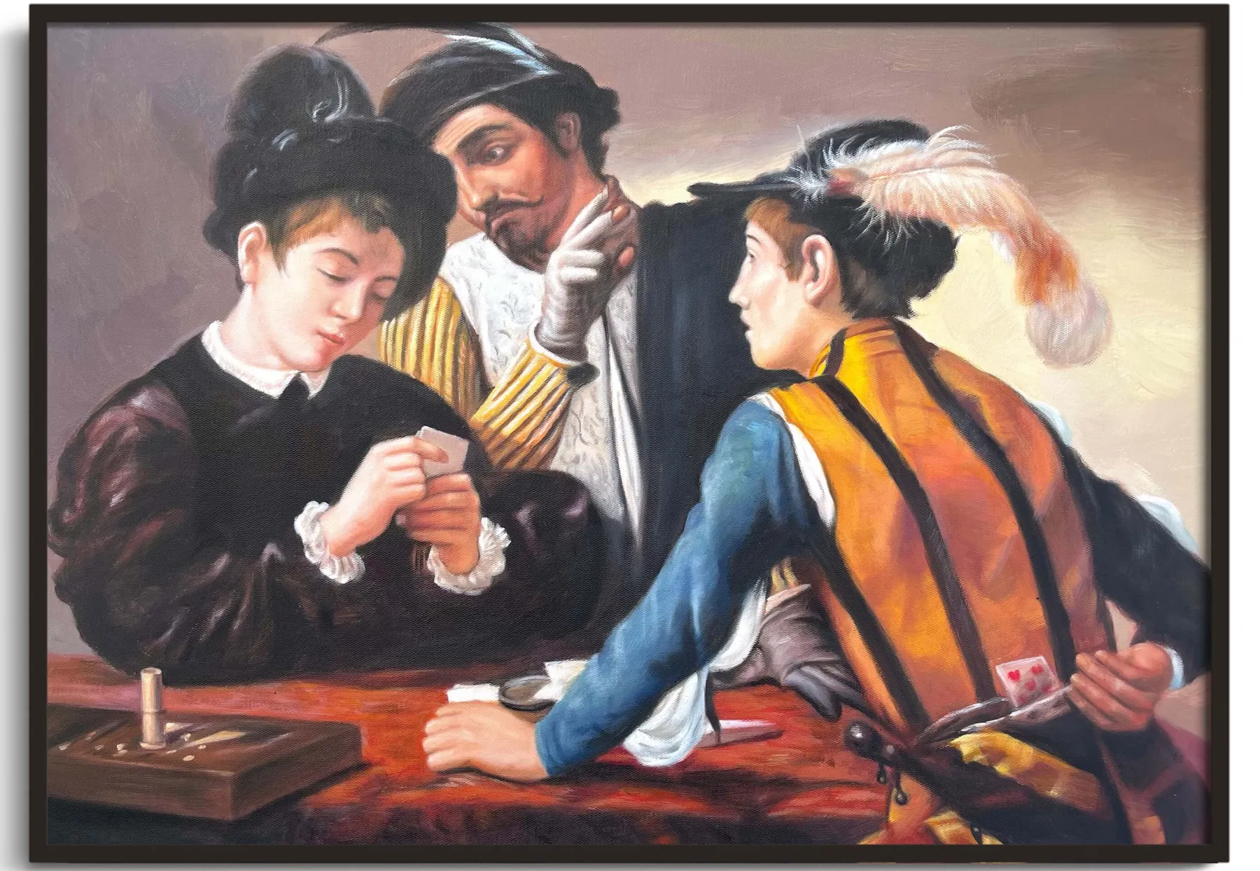 Galerie Mont The Cardsharps - Caravaggio^ Caravage