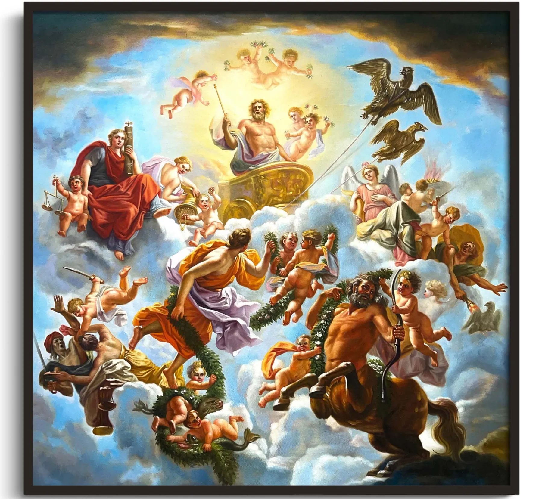 Galerie Mont The chariot of Jupiter between Justice and Piety - Noël-Nicolas Coypel^ Coypel