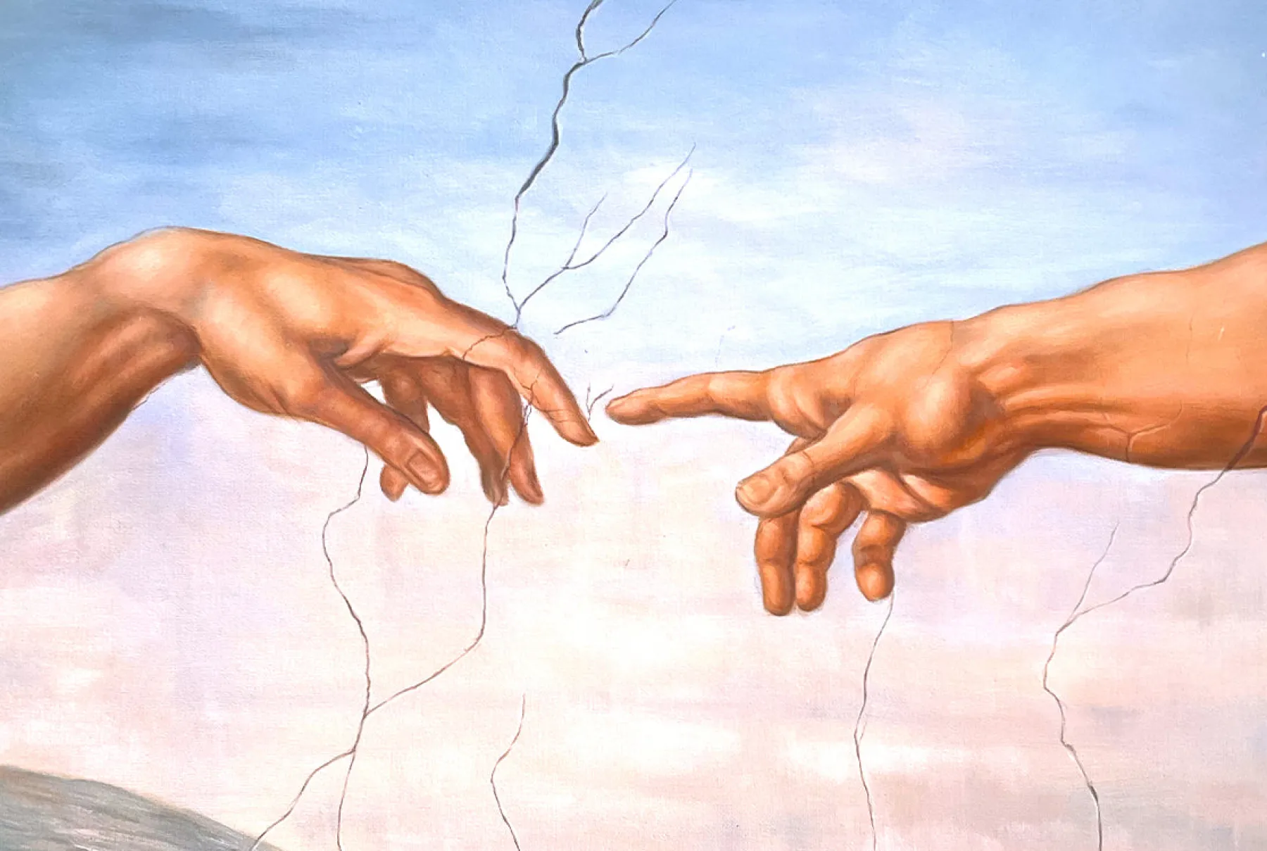 Galerie Mont The Creation of Adam, detail - Michelangelo^ Michel-ange