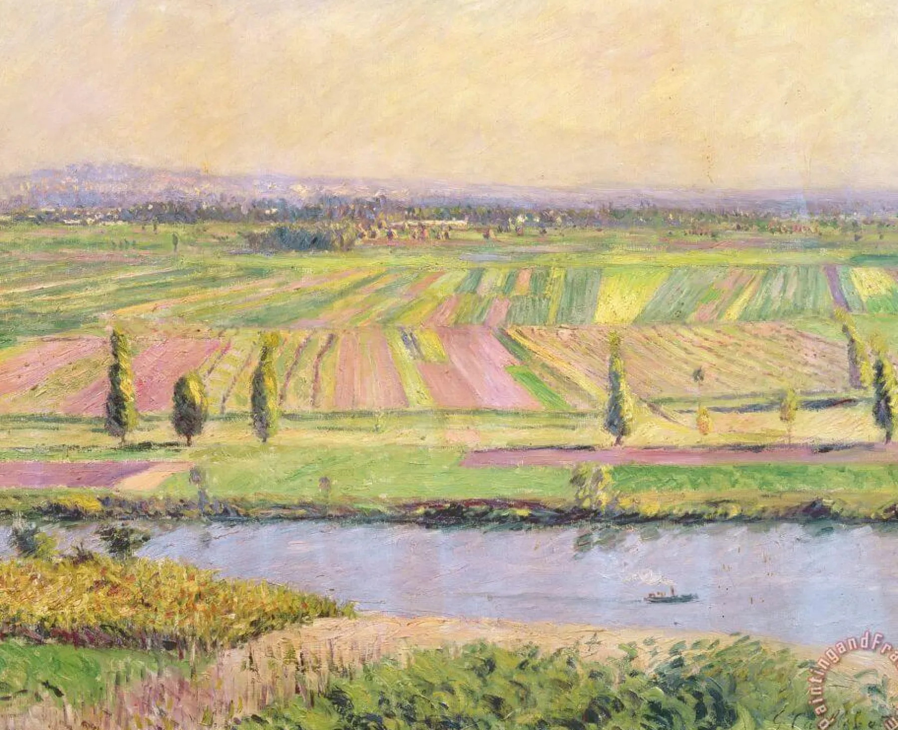 Galerie Mont The Gennevilliers plain seen from the Argenteuil hillsides - Gustave Caillebotte^ Caillebotte