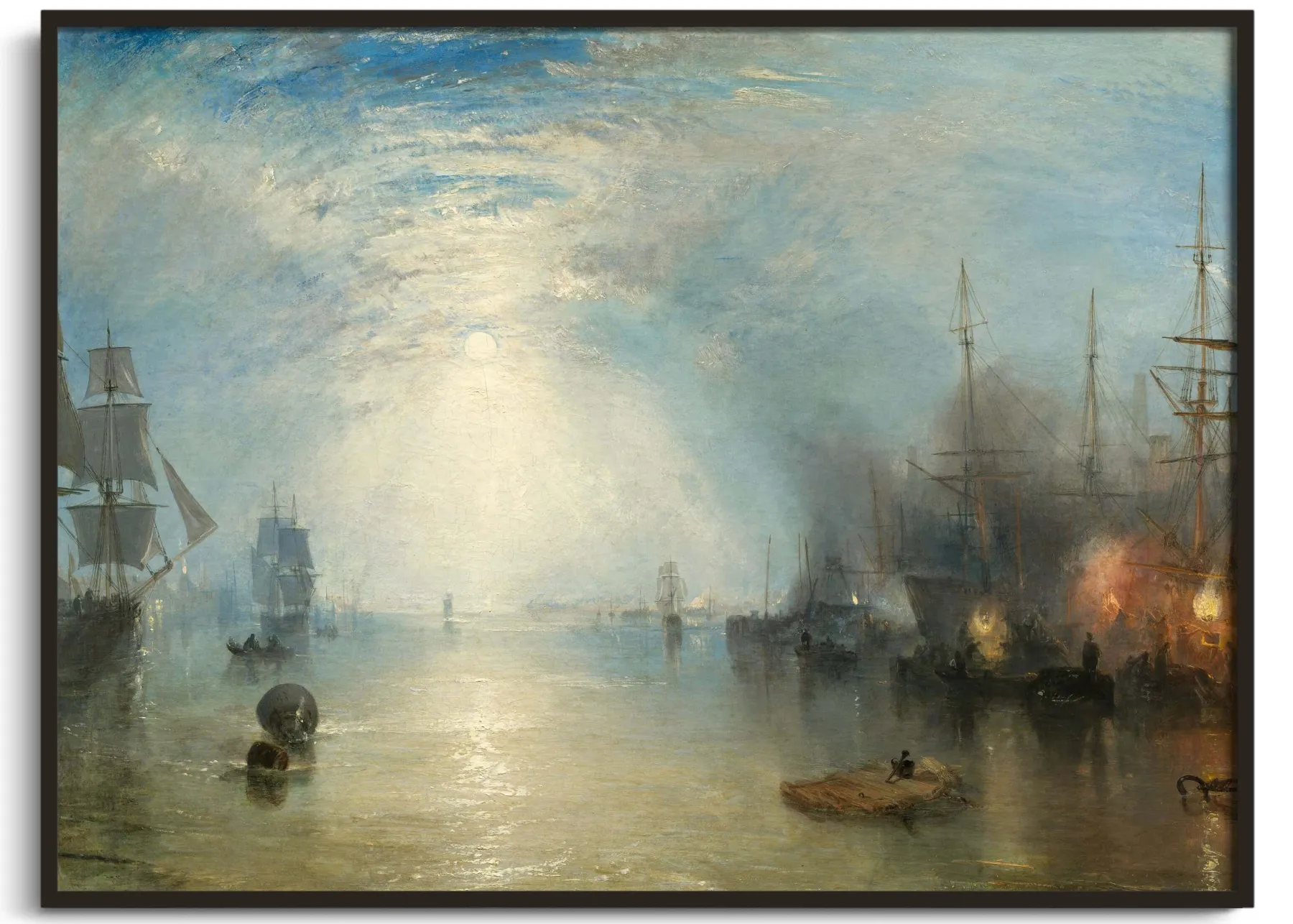 Galerie Mont The keelboats raising the coals in the moonlight - William Turner^ Turner