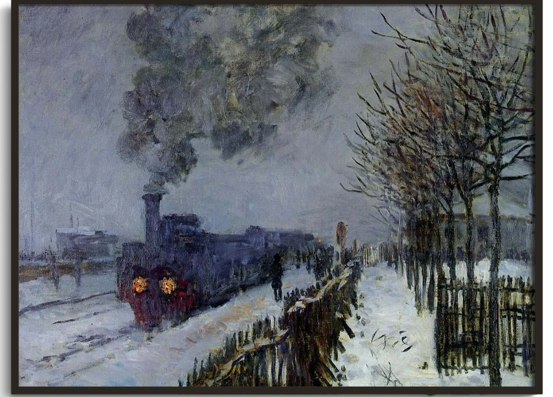 Galerie Mont The Train in the Snow - Claude Monet^ Monet