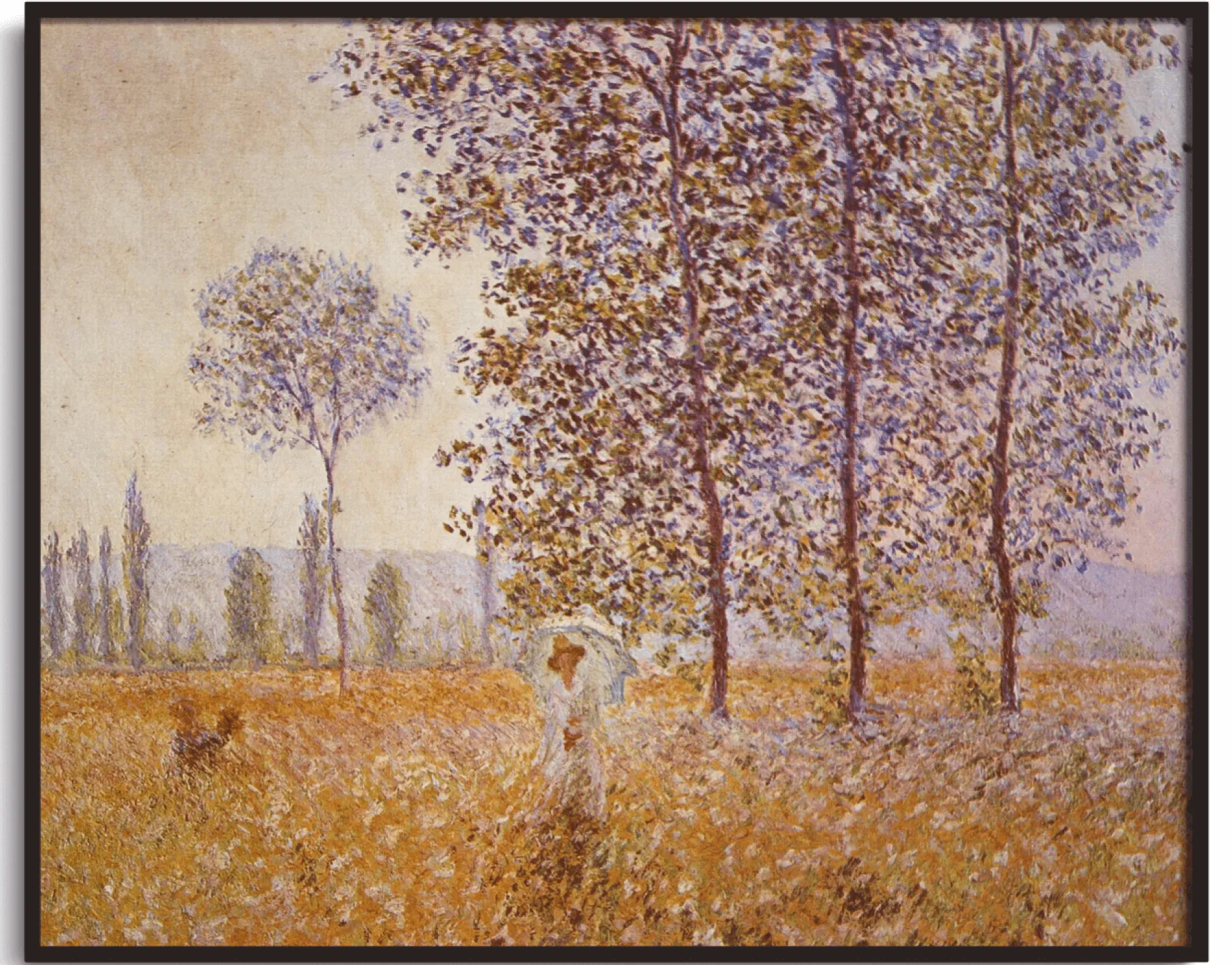 Galerie Mont Under the Poplars, the effect of the sun - Claude Monet^ Monet