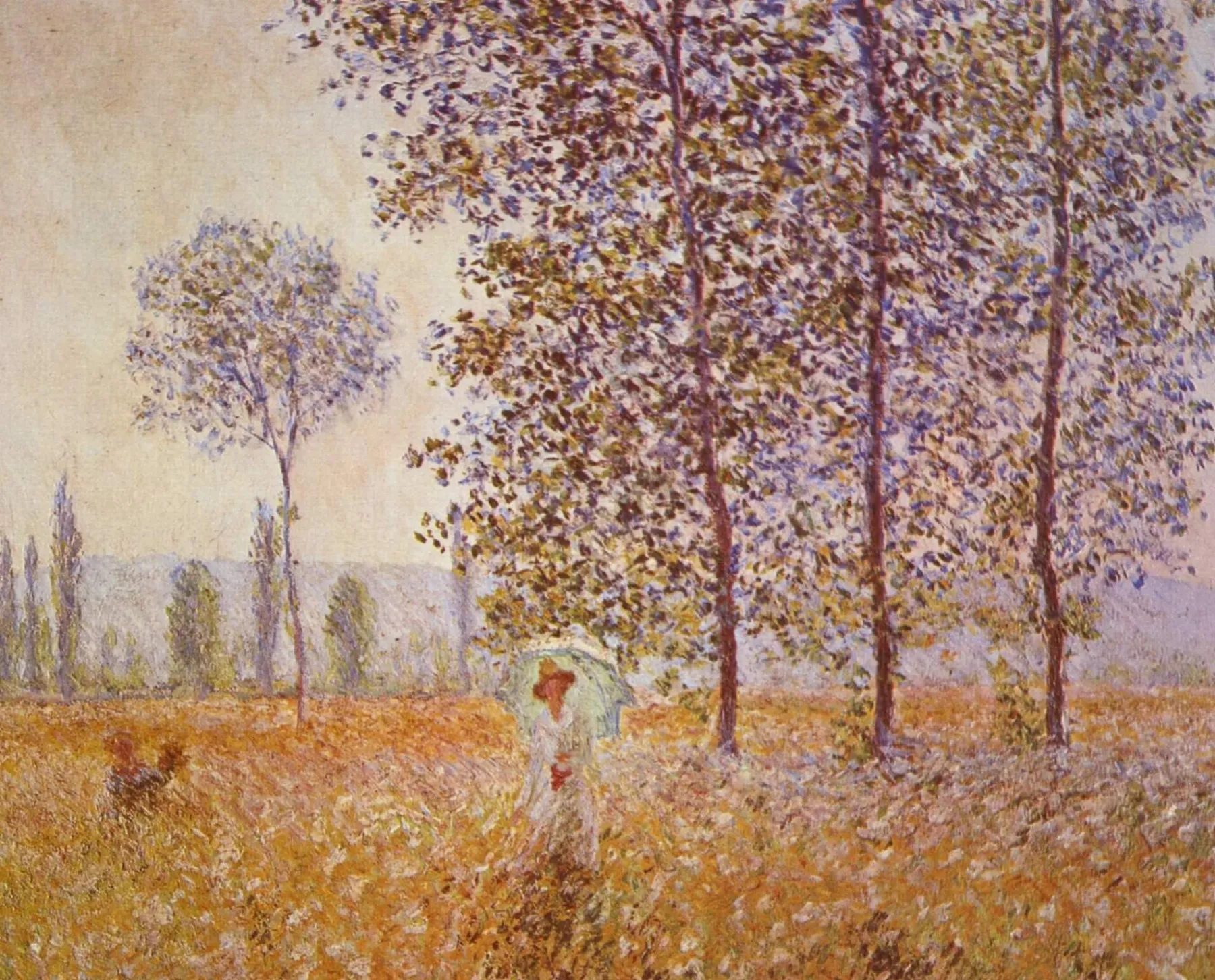 Galerie Mont Under the Poplars, the effect of the sun - Claude Monet^ Monet