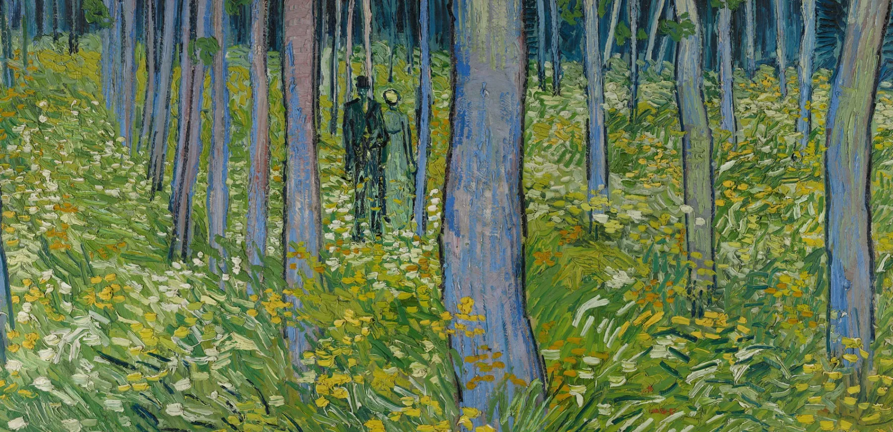 Galerie Mont Undergrowth with two figures - Vincent Van Gogh^ Van Gogh