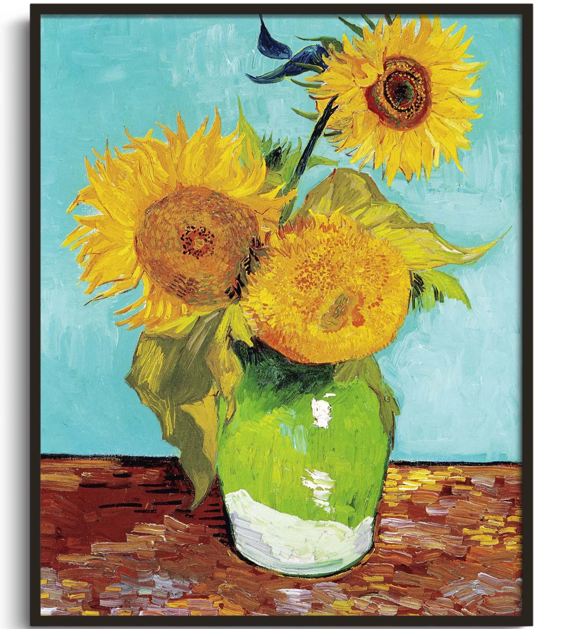 Galerie Mont Vase with Three Sunflowers - Vincent Van Gogh^ Van Gogh