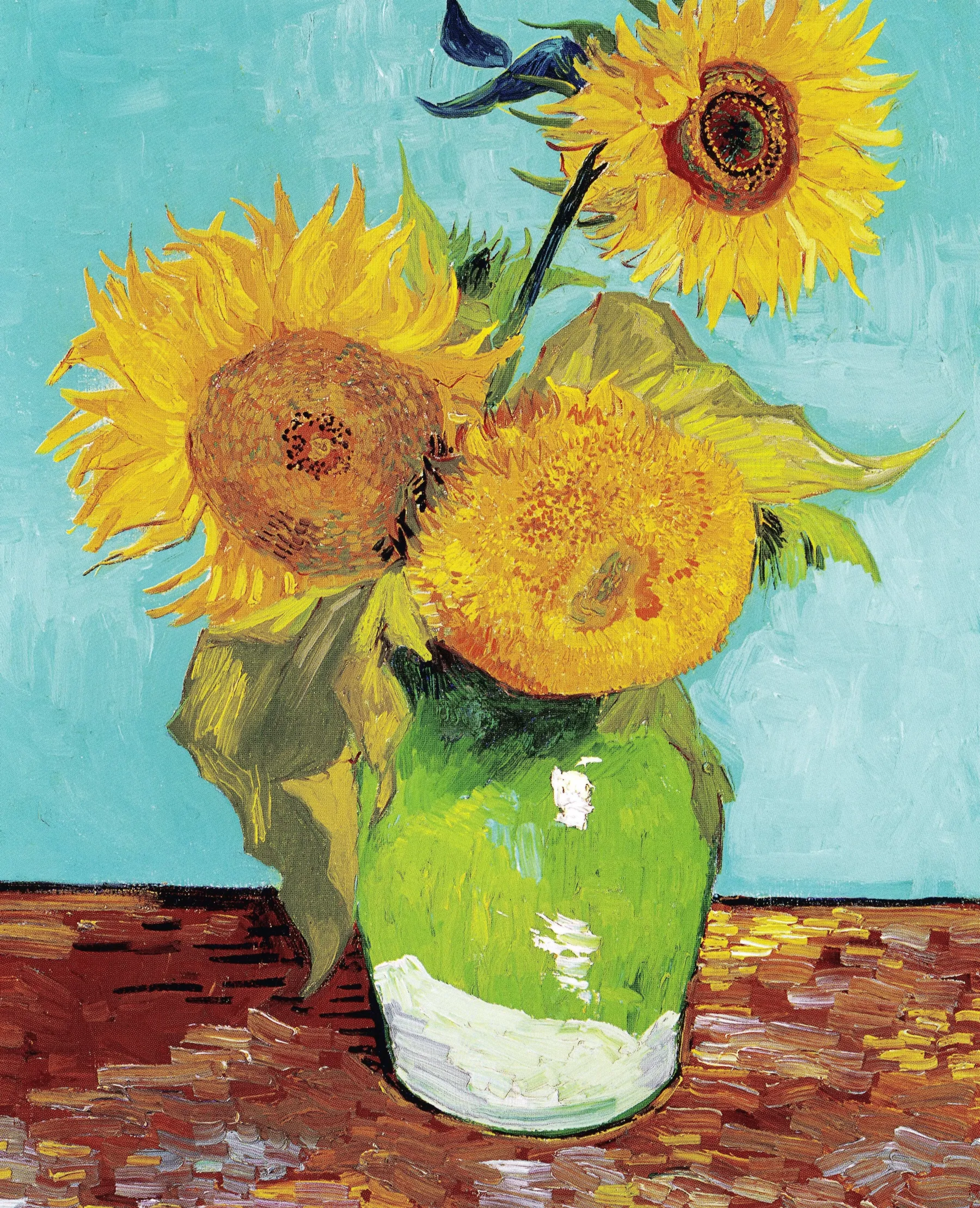 Galerie Mont Vase with Three Sunflowers - Vincent Van Gogh^ Van Gogh