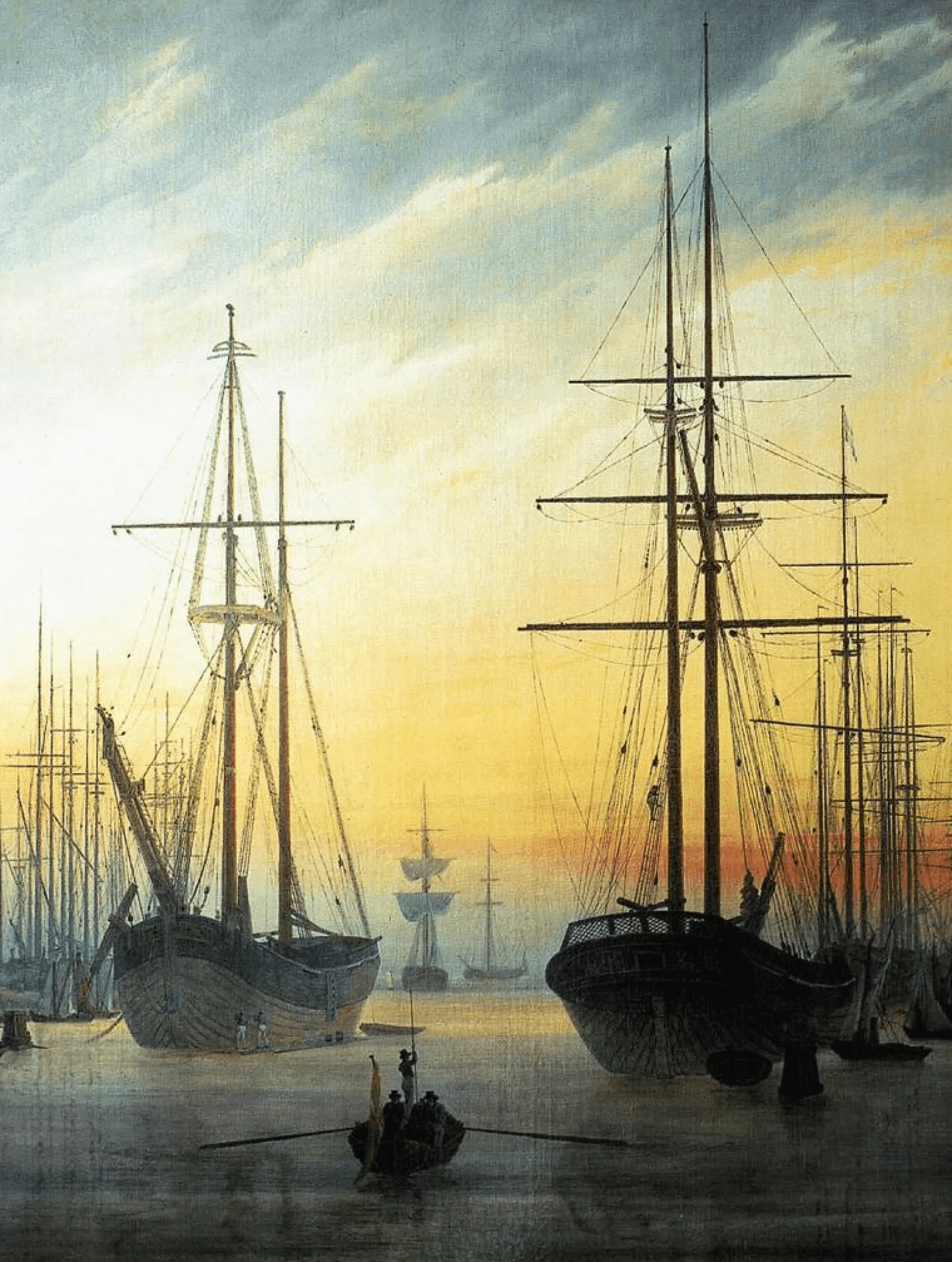 view_of_a_harbor__caspar_david_friedrich_2.webp Galerie Mont View of a harbor - Caspar David Friedrich^ Friedrich