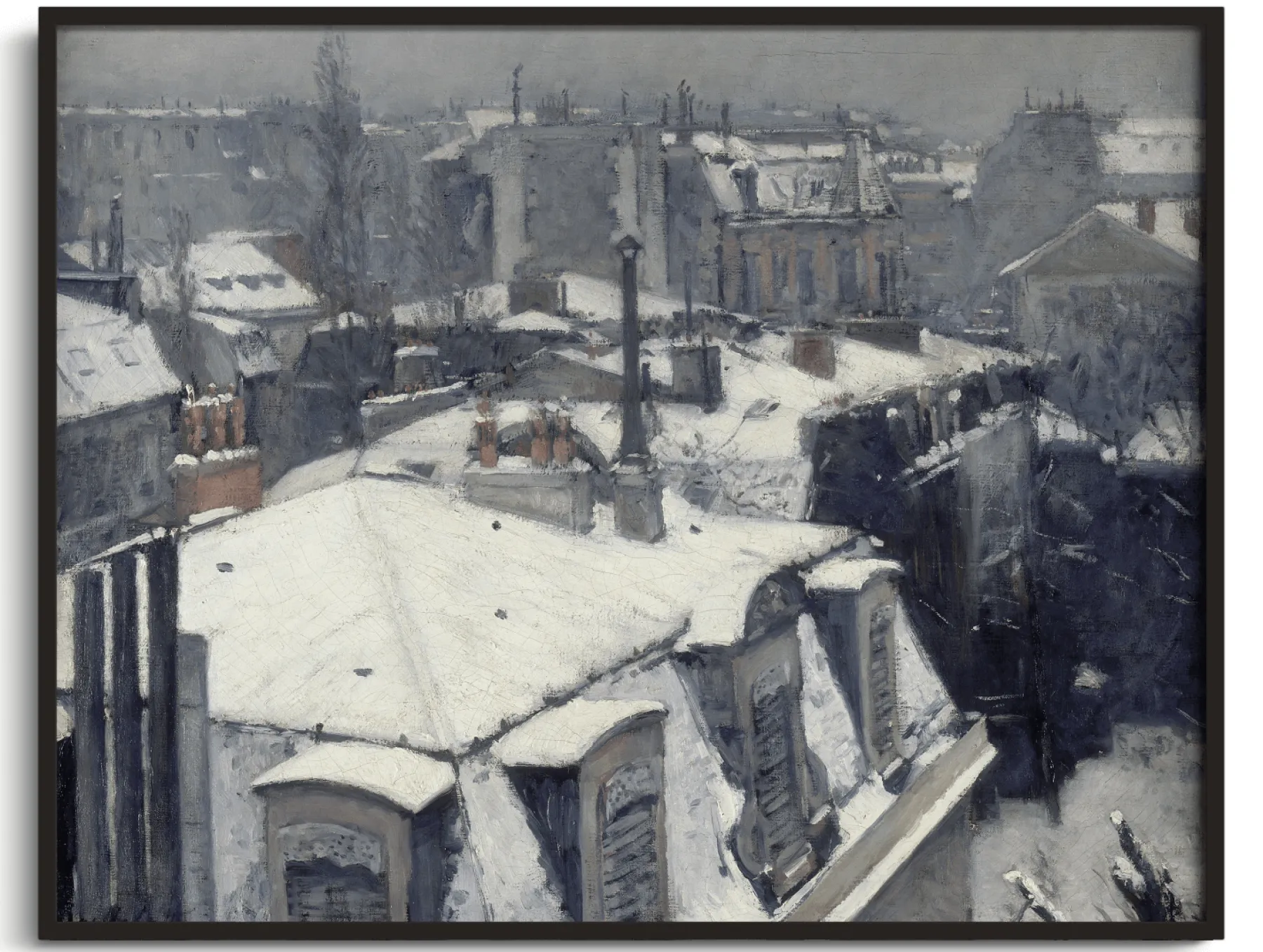 Galerie Mont View of roofs (Snow effect) - Gustave Caillebotte^ Caillebotte