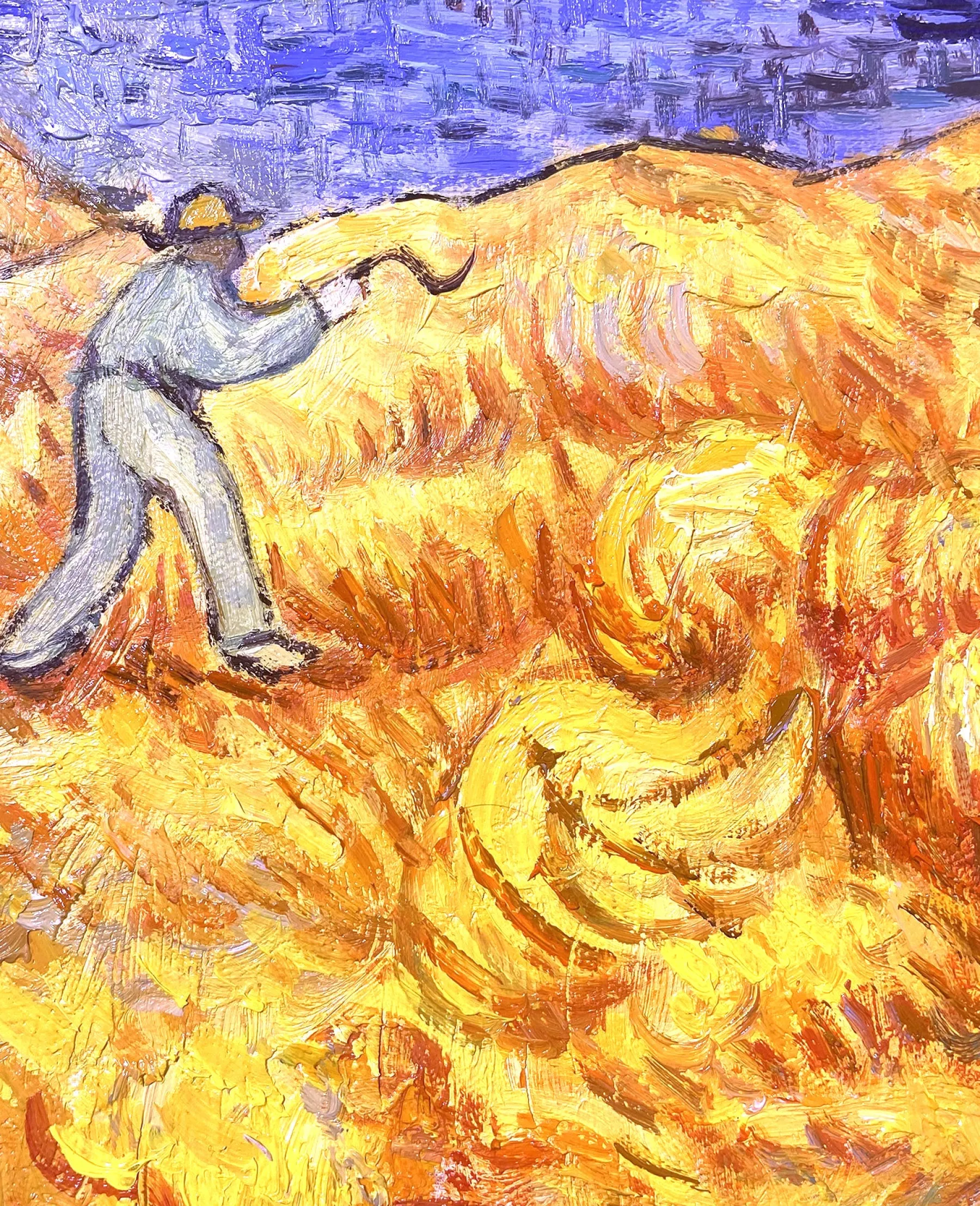 Galerie Mont Wheat Field Behind Saint‑Paul Hospital with a Reaper - Vincent Van Gogh^ Van Gogh