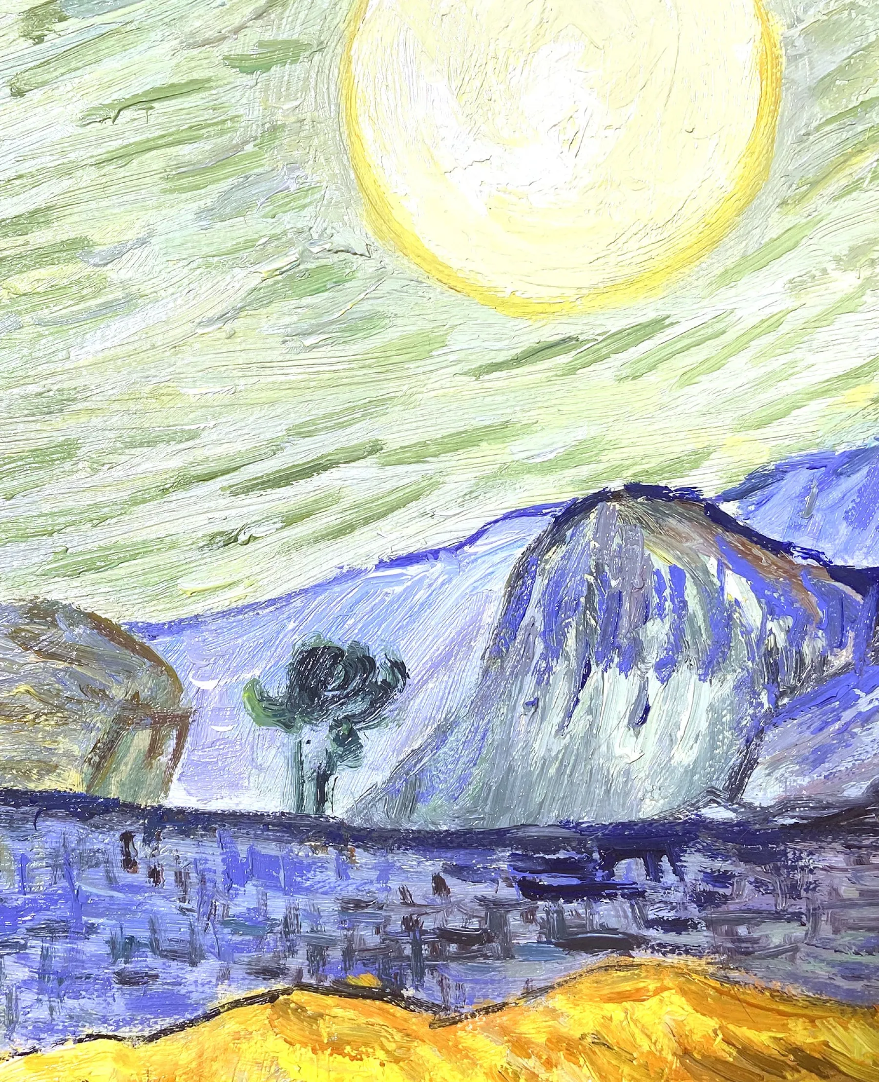 Galerie Mont Wheat Field Behind Saint‑Paul Hospital with a Reaper - Vincent Van Gogh^ Van Gogh